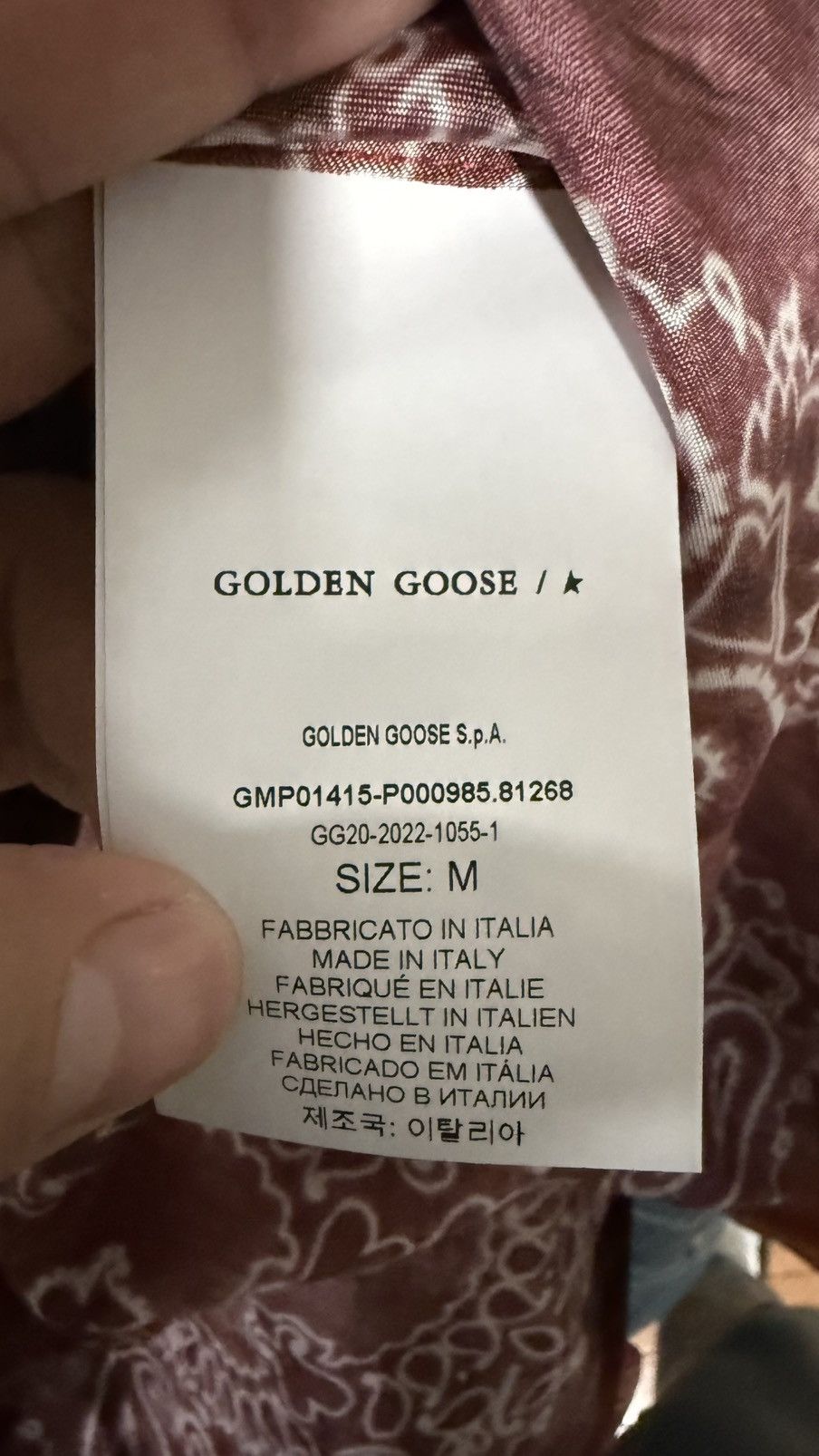 Golden Goose Golden Goose Journey Paisley Button Up Shirt - Medium Size US M / EU 48-50 / 2 - 6 Thumbnail