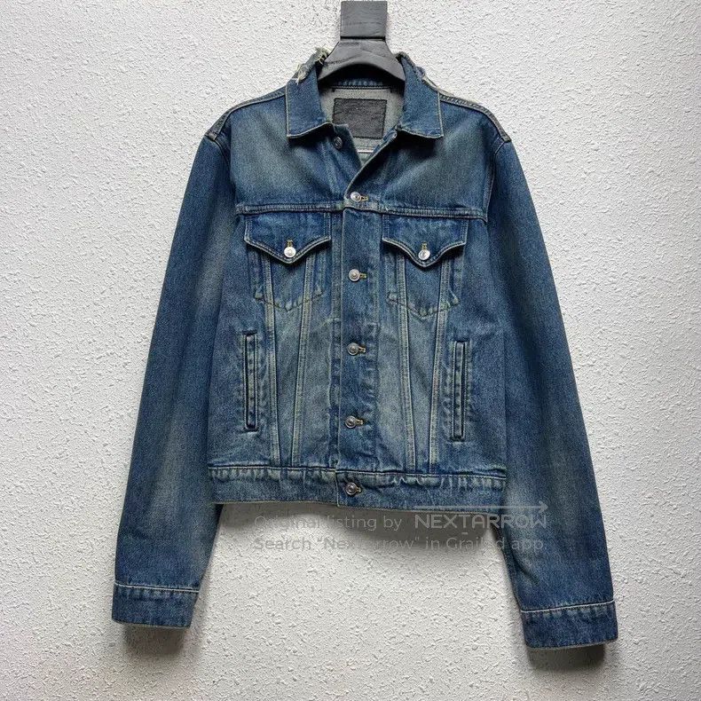 Balenciaga Balenciaga Cola Wave Embroidered Logo Denim Jacket Size US S / EU 44-46 / 1 - 2 Thumbnail