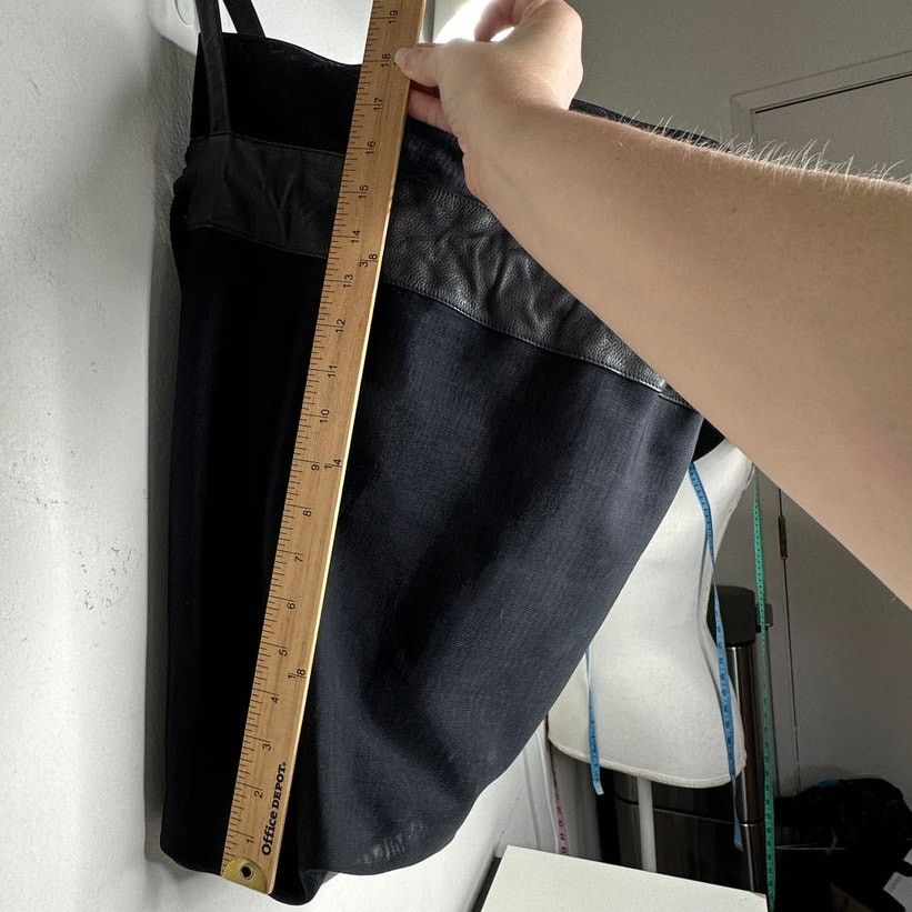 Other Large Black Canvas & Patent Leather Tote Bag Backpack Size ONE SIZE - 4 Thumbnail