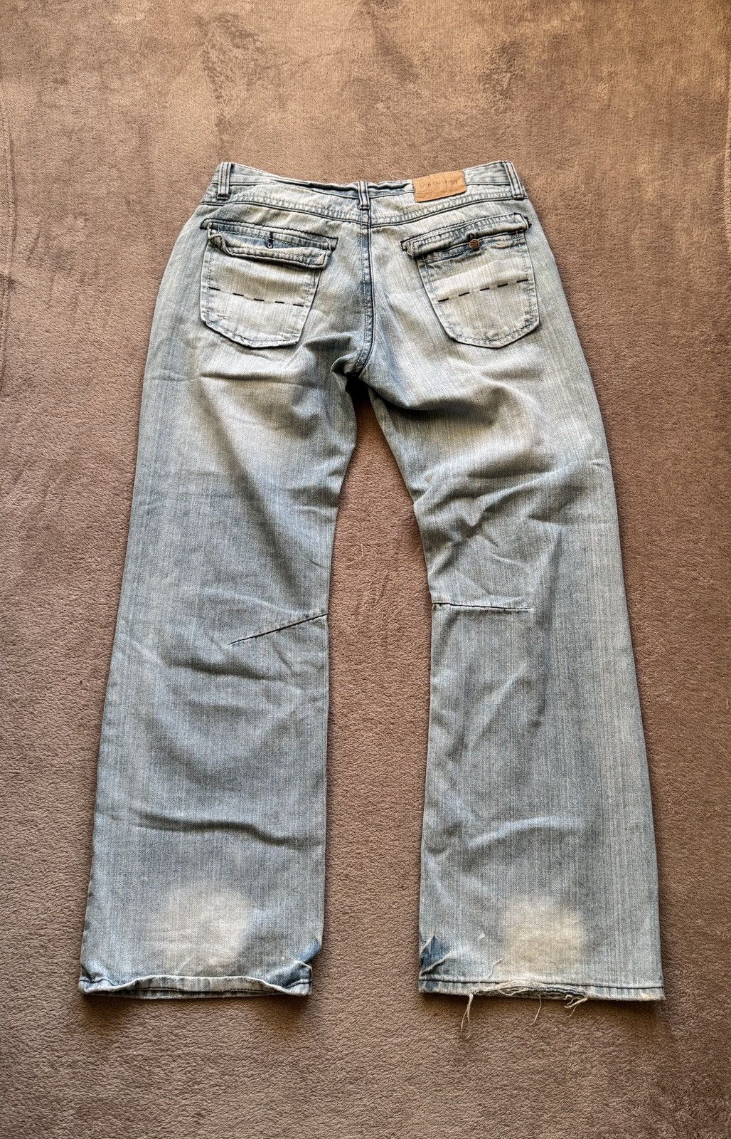Japanese Brand Baggy Crazy Jeans Y2K Washed Denim LGB ifsixwasnine diesel Size US 32 / EU 48 - 6 Thumbnail