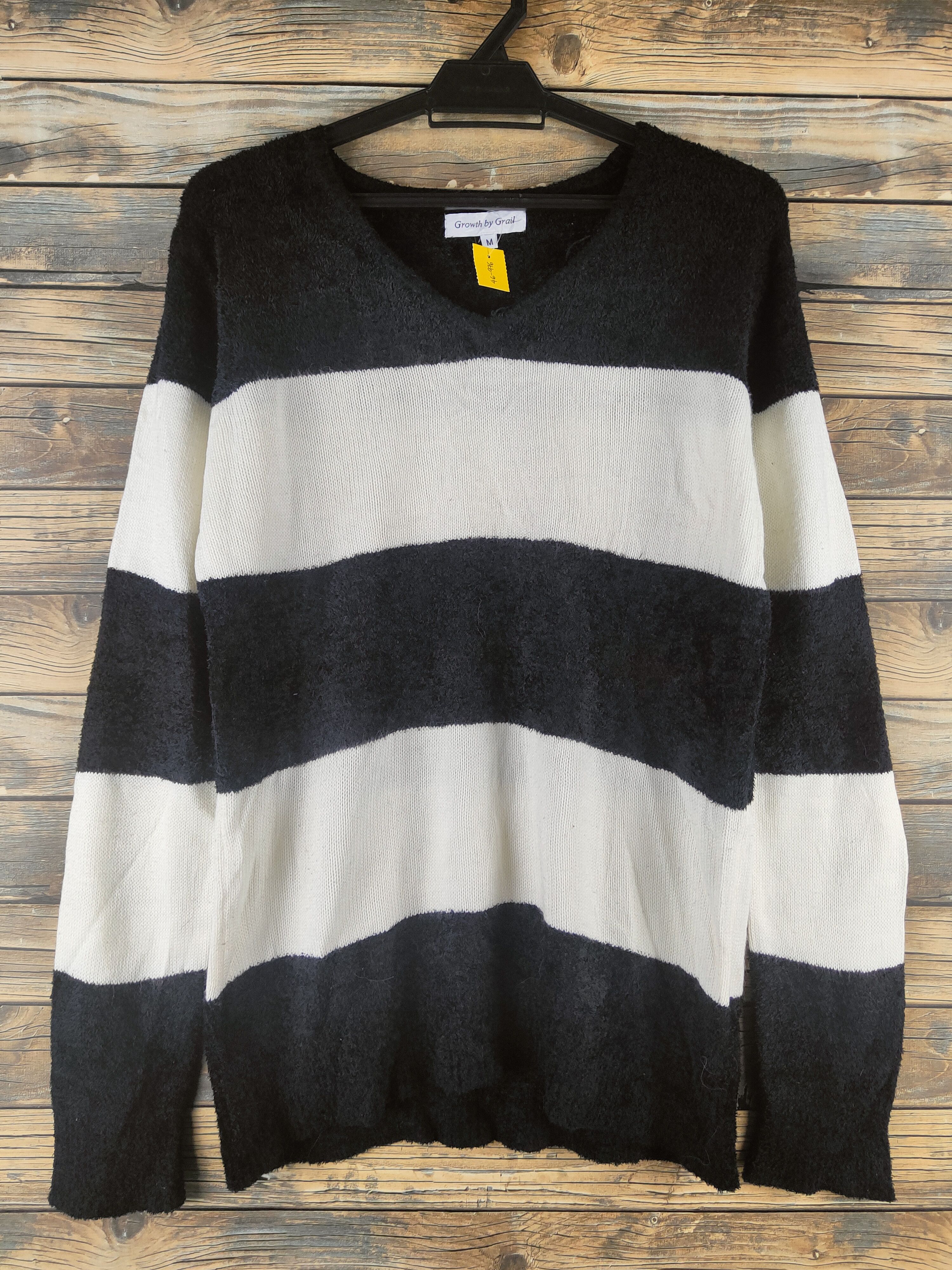 Japanese Brand DL Growth by Grail stripe Knitwear Sweatshirt #46-976 Size M / US 6-8 / IT 42-44 - 1 Thumbnail