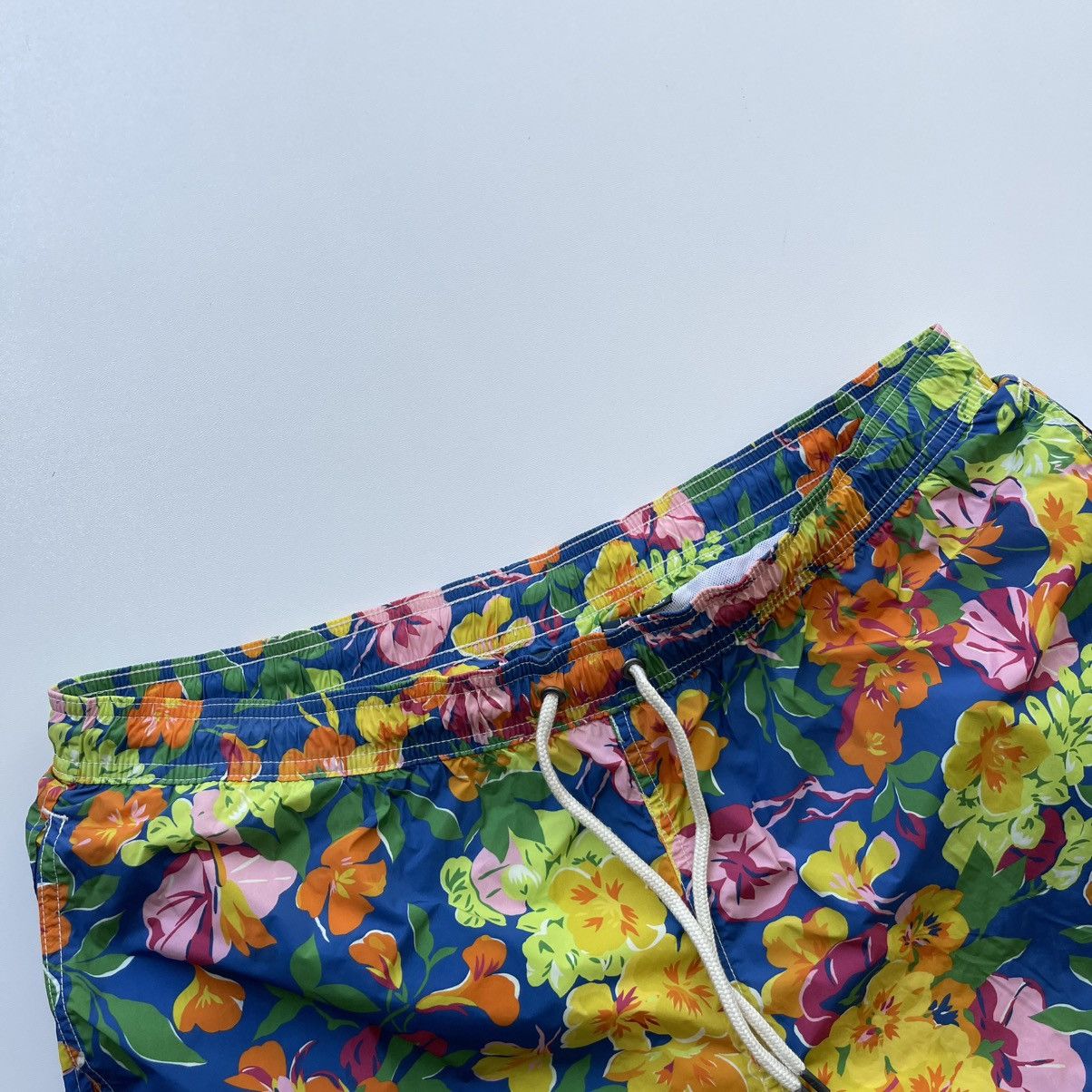 Polo Ralph Lauren × Ralph Lauren × Vintage Polo Ralph Lauren Vintage Nylon Flowers Printed Swim Shorts Size US 38 / EU 54 - 2 Thumbnail