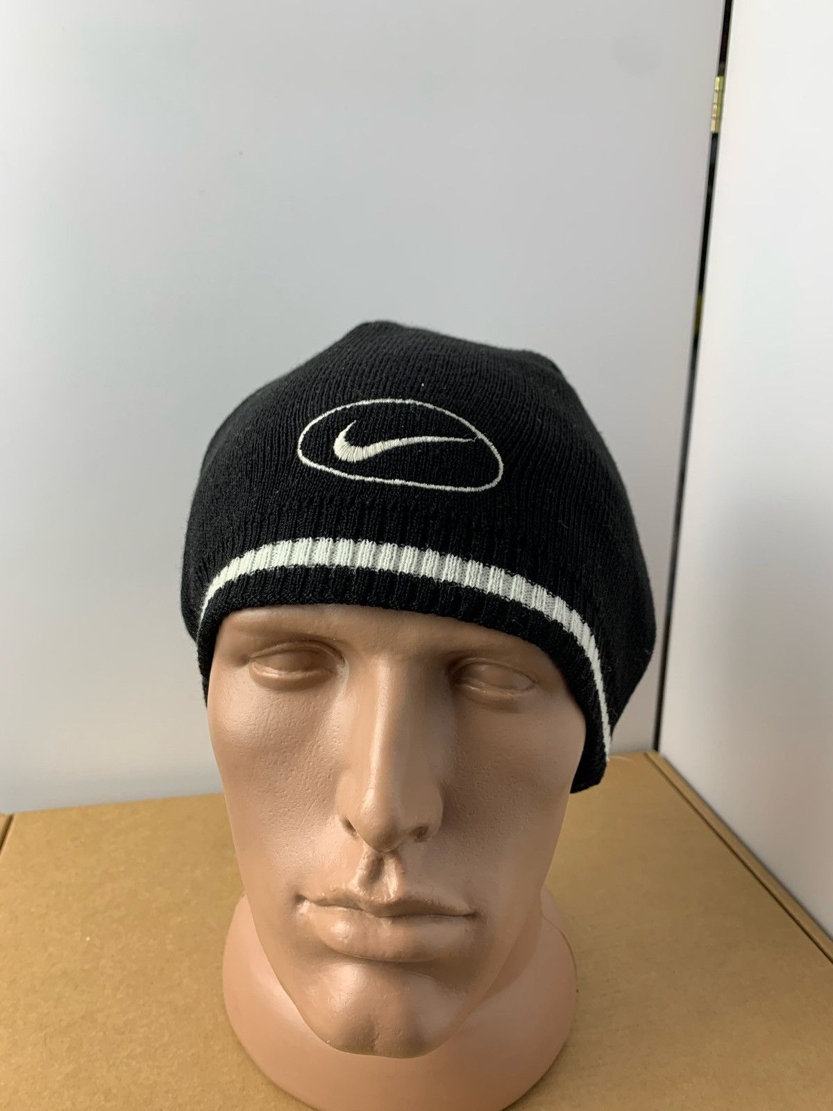 Nike × Vintage Vintage Nike hat striped brown black logo Size ONE SIZE - 1 Thumbnail