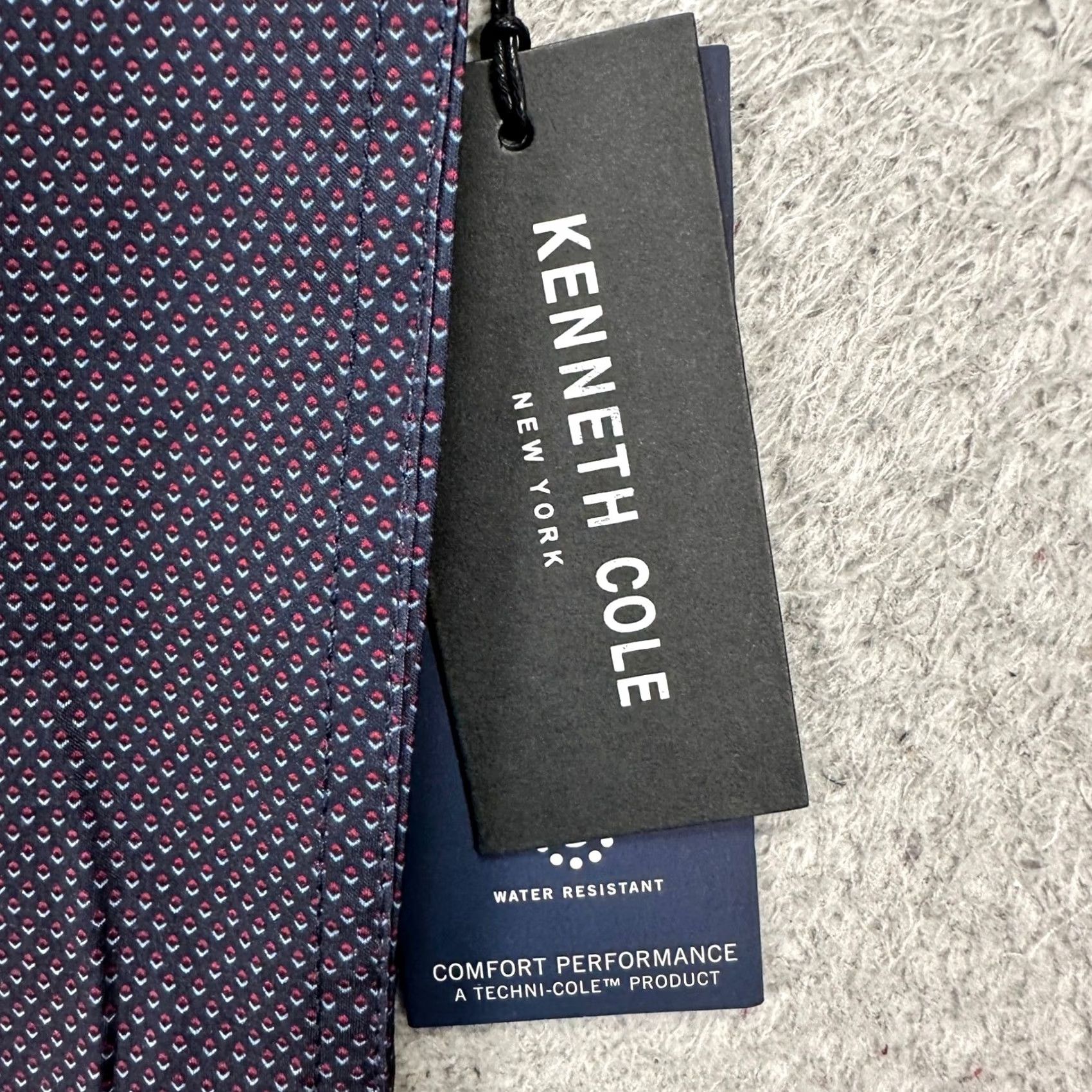 Kenneth Cole KENNETH COLE Mens Button Up Shirt Medium Blue Geometric Long Sleeve Slim Fit NEW Size US M / EU 48-50 / 2 - 7 Thumbnail