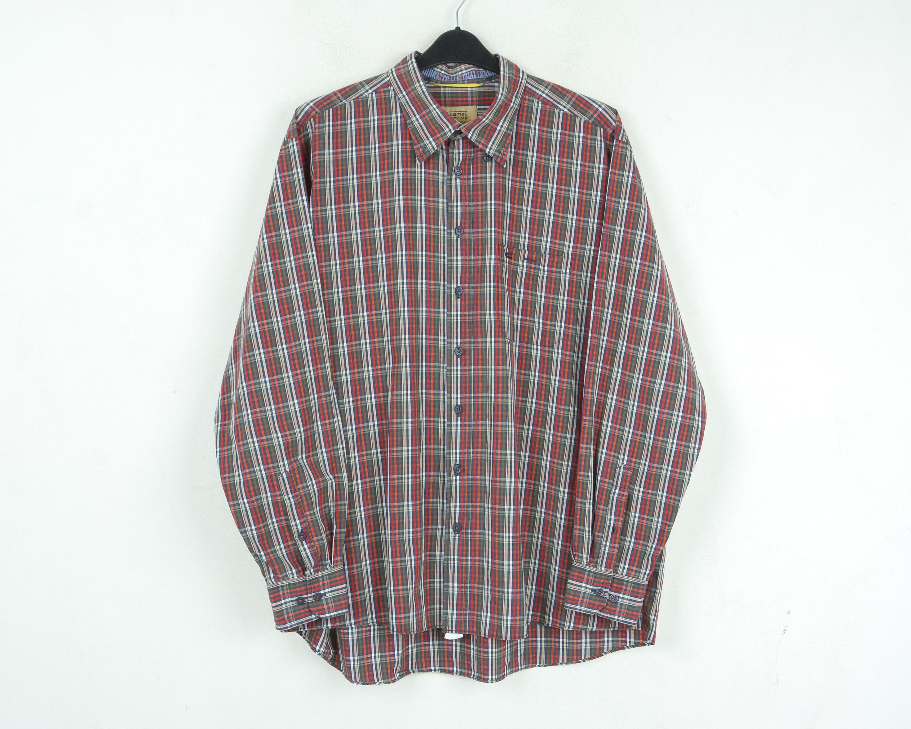 camel active Casual Regular 2XL Shirt Long Sleeve Check Plaid Button Up Size US XXL / EU 58 / 5 - 1 Thumbnail