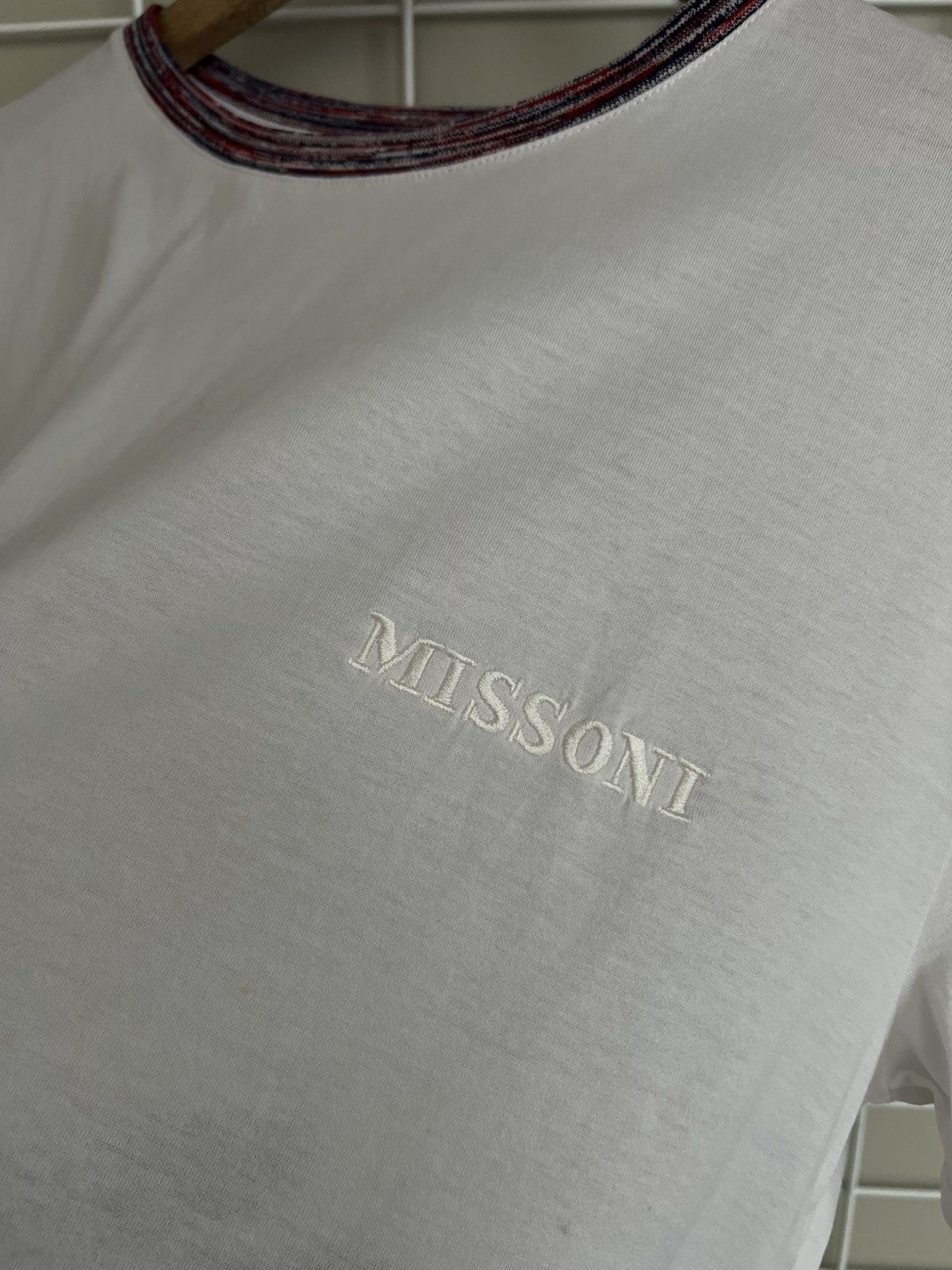 Missoni Missoni Space Dyed Collar T-Shirt Mens Size M Short Sleeve Size US M / EU 48-50 / 2 - 9 Thumbnail