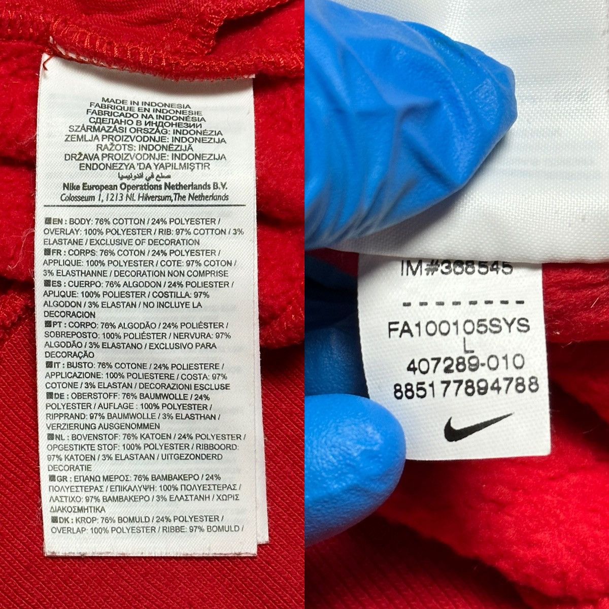 Nike Vintage Nike Red Zip Up Hoodie Size US L / EU 52-54 / 3 - 17 Thumbnail