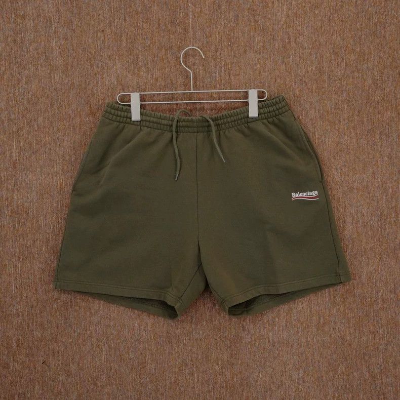 Balenciaga Balenciaga Green Embroidered Coke Shorts - dmc Size US 29 - 1 Thumbnail