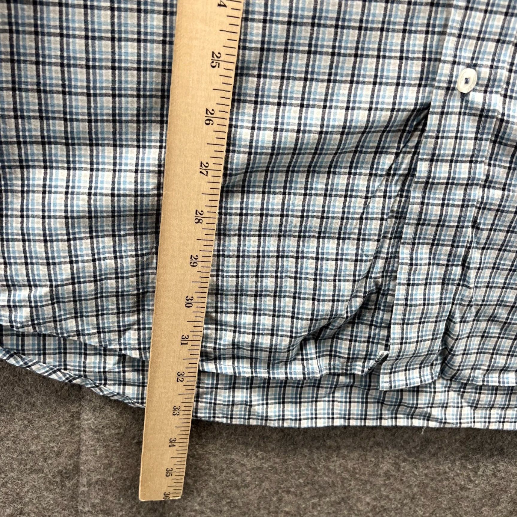 Vintage VINTAGE? No - Oxford Shirt Mens XXL Blue White Button Down Glen Check Cotton Golf Gingham 2XL Size US XXL / EU 58 / 5 - 7 Thumbnail
