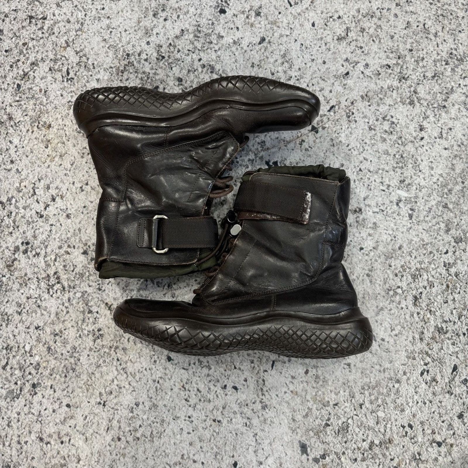 Prada Prada AW99 Archive Square Toe Vibram Combat Boots Size US 7.5 / EU 40-41 - 7 Thumbnail
