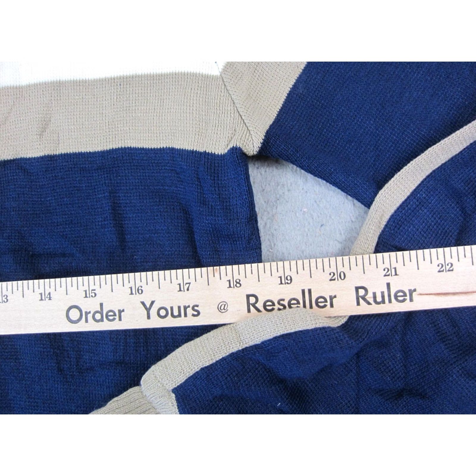 Gap VINTAGE Gap Sweater Mens L Blue True Striped Crewneck Knit Acrylic 70s Size US L / EU 52-54 / 3 - 6 Thumbnail