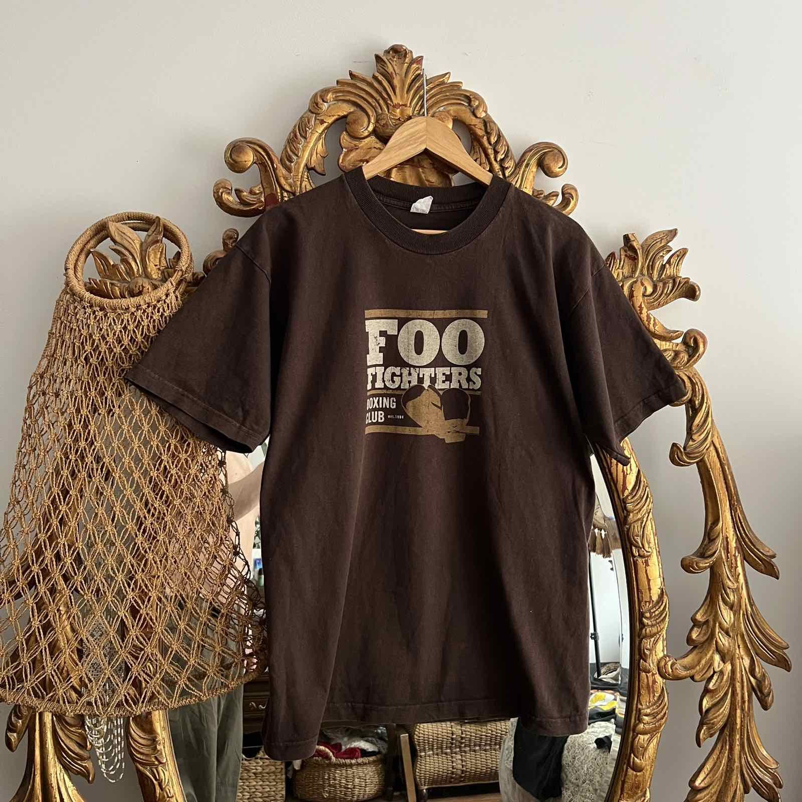 Rare Vintage 2002 Foo Fighters Boxing Club Tour Tee Sz L