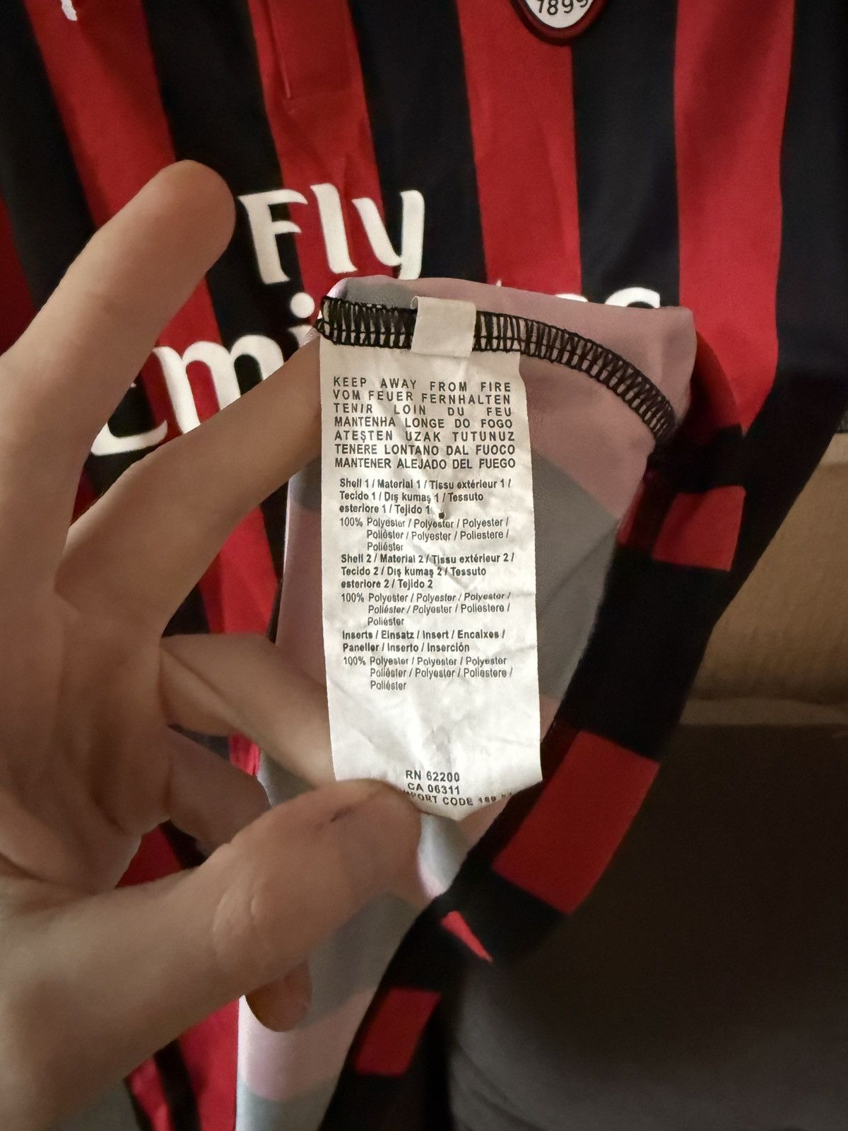 Puma AC Milan Home Jersey 2017/18 Puma Fly Emirates Borini #11 Size US L / EU 52-54 / 3 - 10 Thumbnail