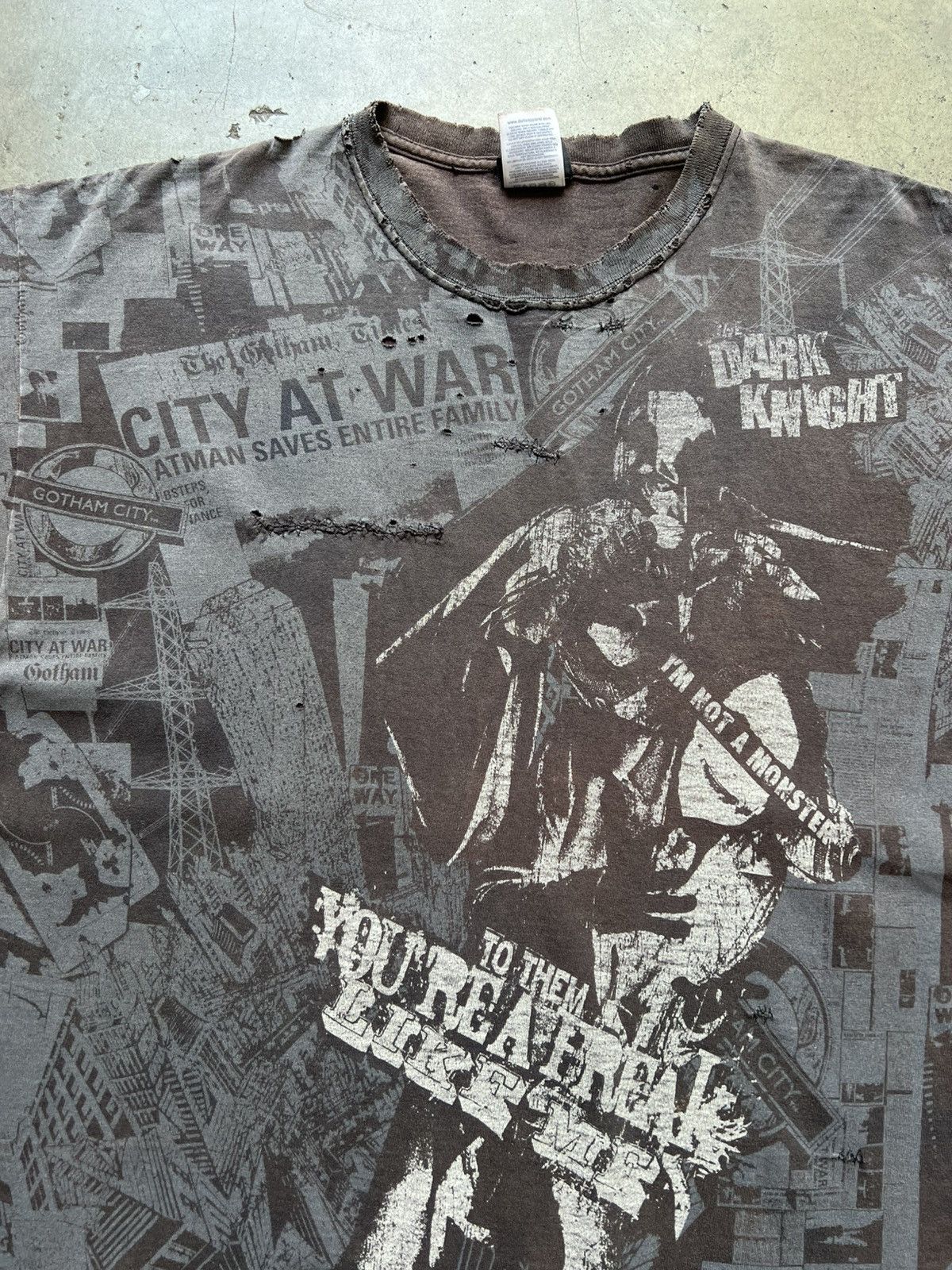 DC Comics × Vintage VTG 2008 The Dark Knight Movie Promo Tee Shirt Joker Size US XL / EU 56 / 4 - 3 Thumbnail