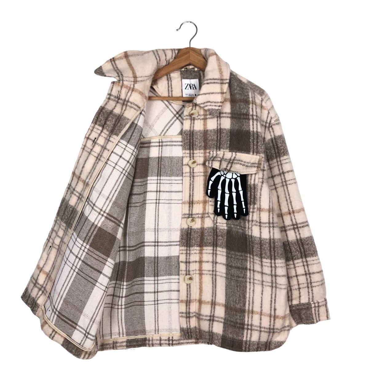 Flannel VINTAGE WOOL FLANNEL JACKET TARTAN DESIGN ZARA Size US M / EU 48-50 / 2 - 8 Thumbnail