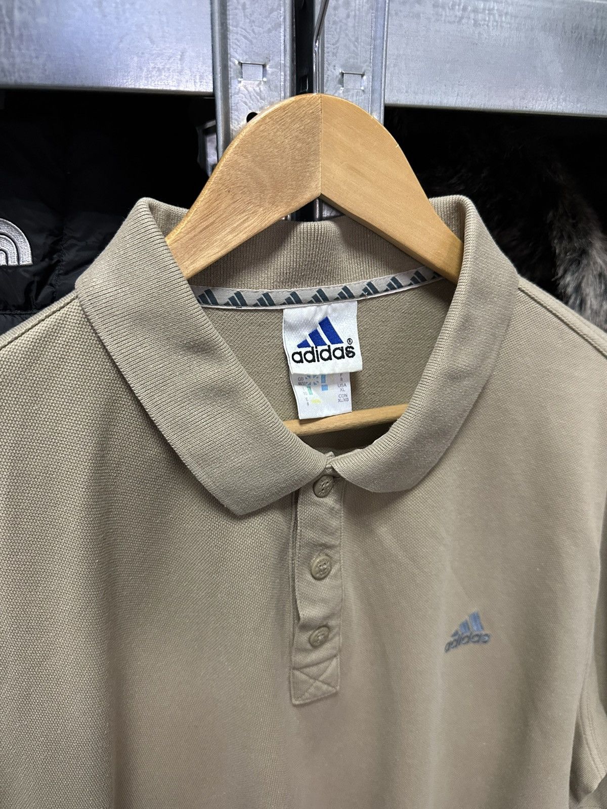 Adidas Vintage 1999 Adidas Polo Shirt Golf S/S Button Beige Top Size US XL / EU 56 / 4 - 6 Thumbnail