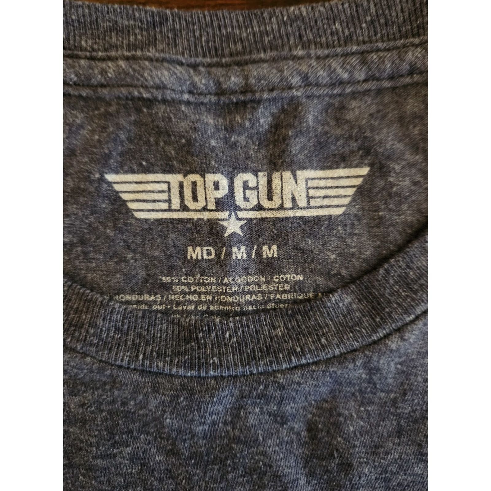 Vintage Top Gun Mens T-Shirt M Blue Movie Theme Short Sleeve Tom Cruise Crew Neck Logo Size US M / EU 48-50 / 2 - 2 Thumbnail