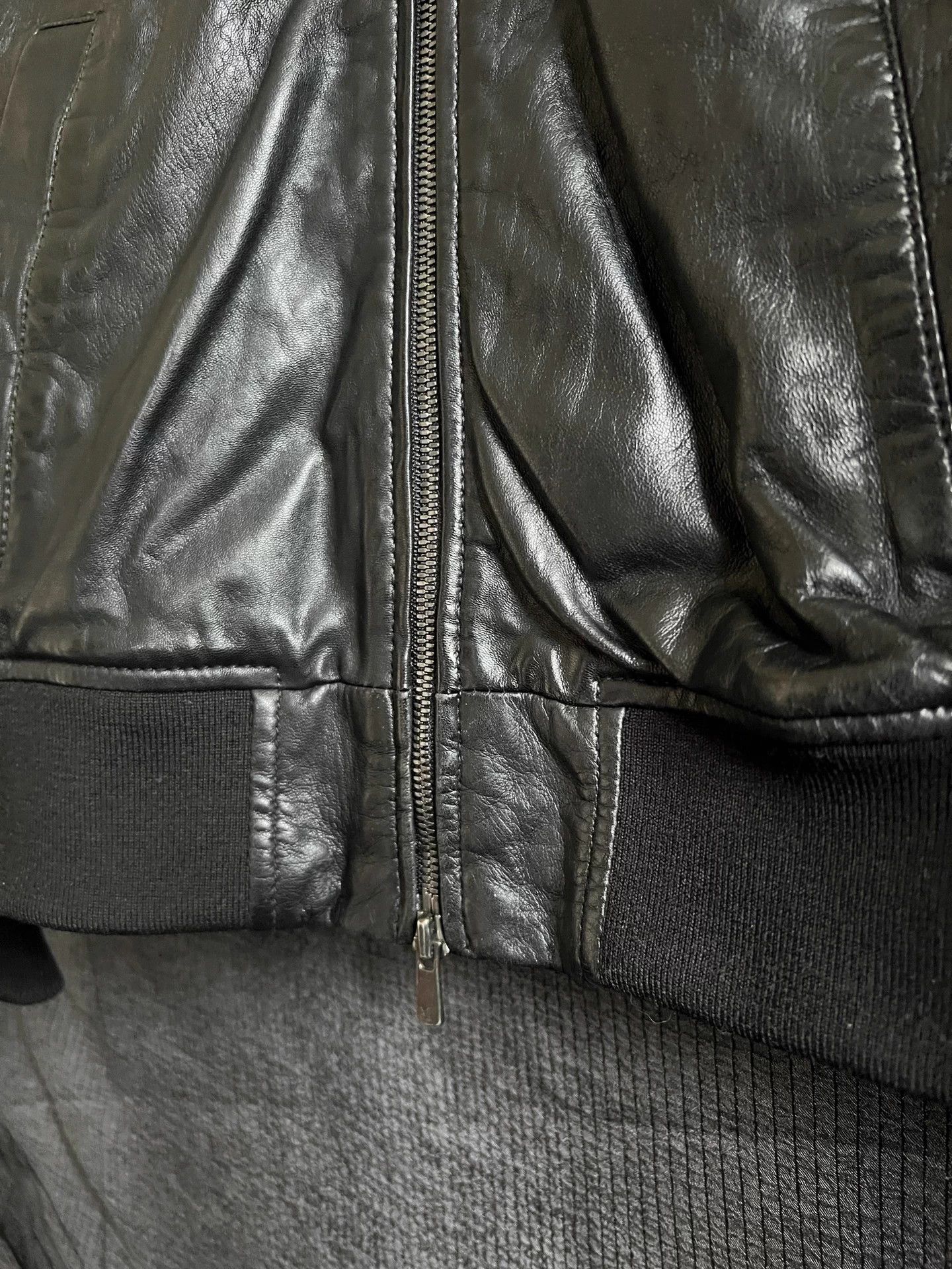 Other CATHY JANE Rick Owens Style Black Leather Jacket Size US M / EU 48-50 / 2 - 6 Thumbnail