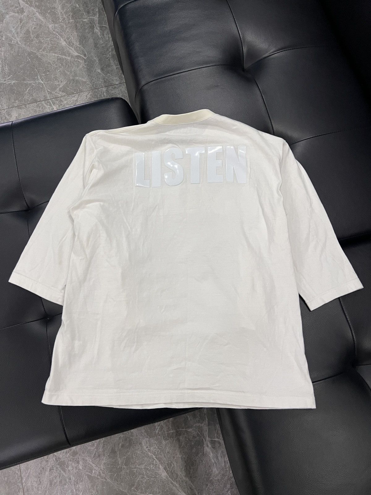 Undercover Undercover SS16 “SILENT / LISTEN” Silicone Print Hockey Tee Size US L / EU 52-54 / 3 - 2 Thumbnail