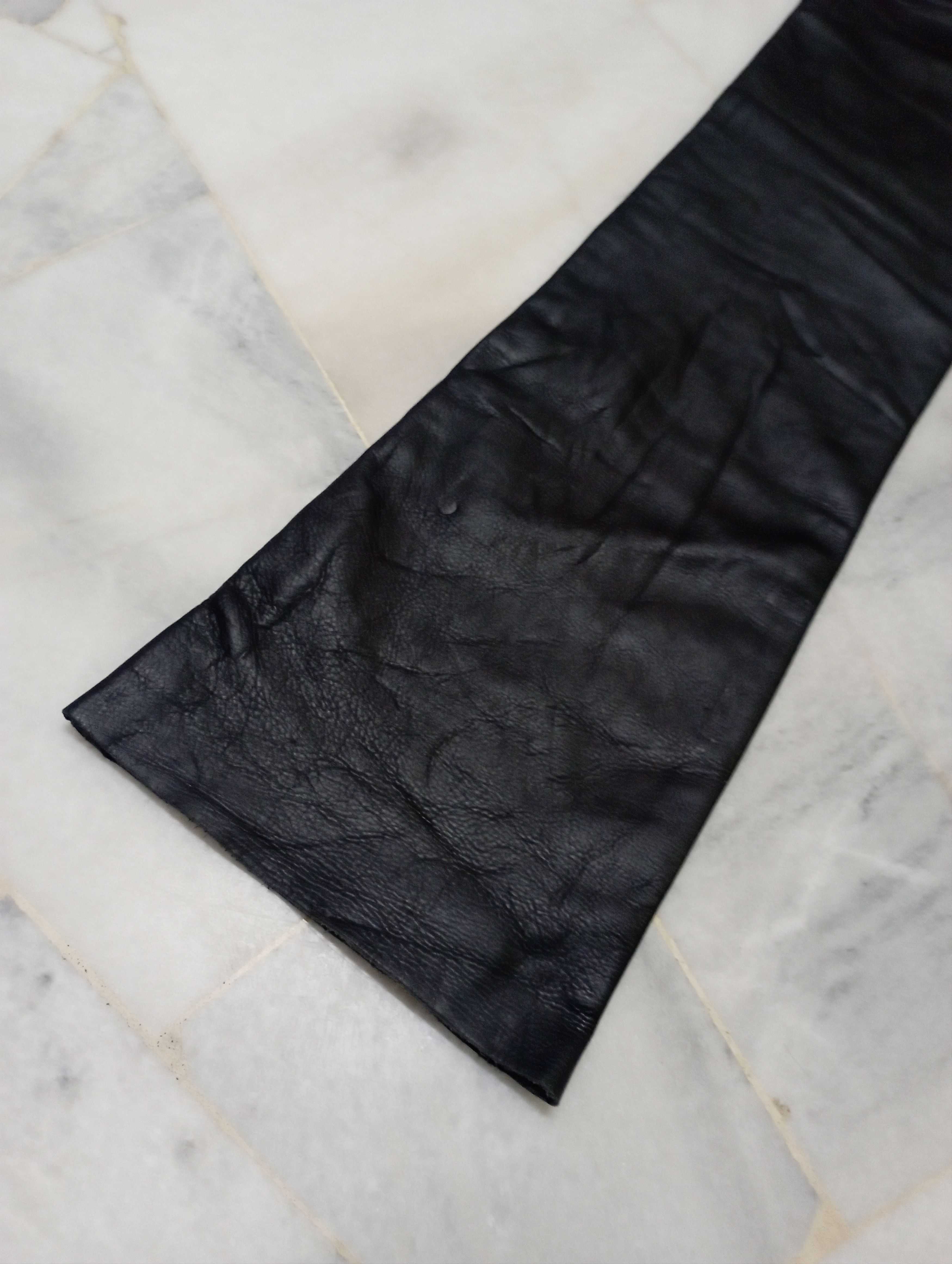 If Six Was Nine 2000s Japanese Archieve Cow Leather MET'Z Fl6 Flare Jeans Size US 28 / EU 44 - 12 Thumbnail