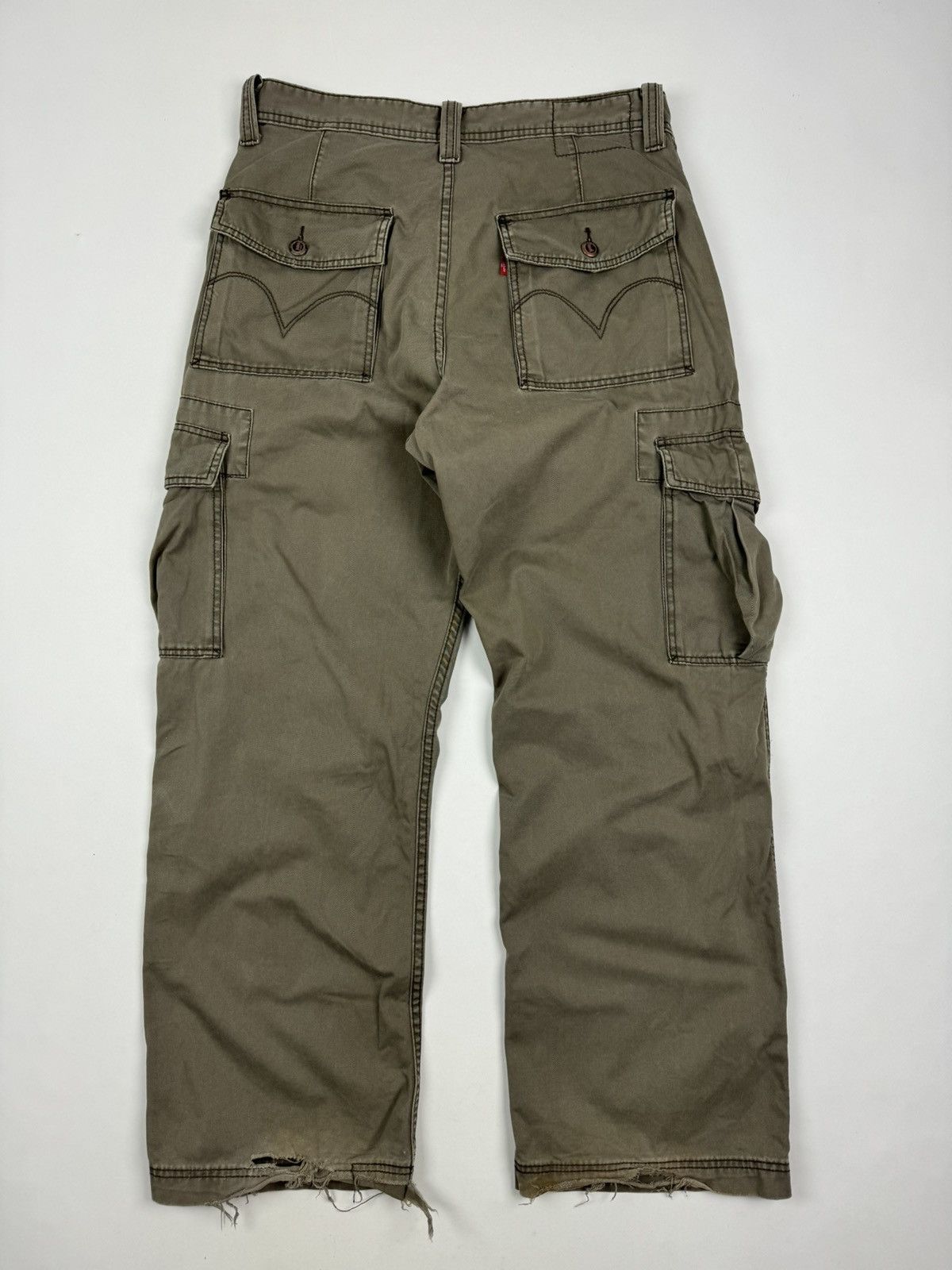 Levi's Y2K Levi’s Distressed Cargo Loose Straight Pants Size US 33 - 10 Thumbnail