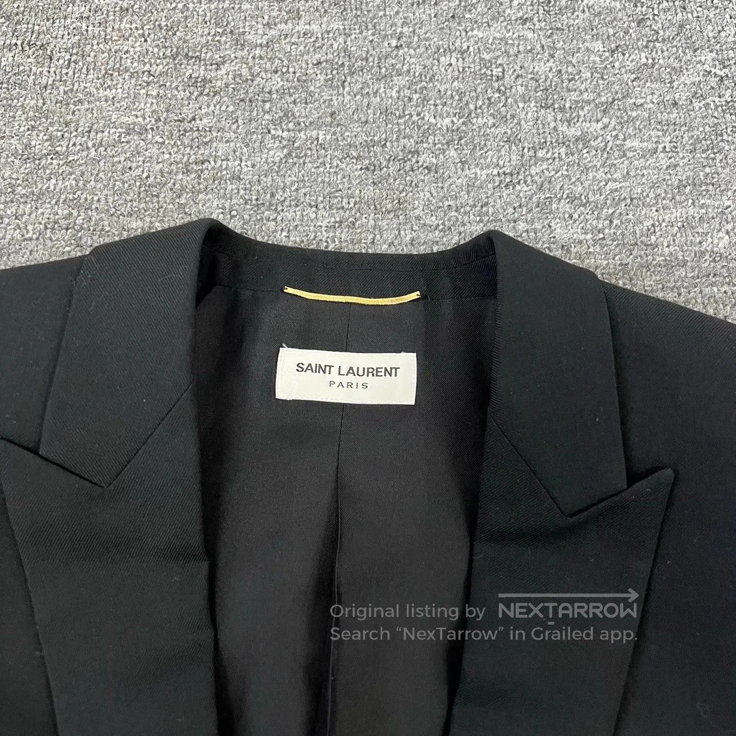 Saint Laurent Paris SLP Logo Wool Blazer Size 36. Size US XS / EU 42 / 0 - 5 Thumbnail