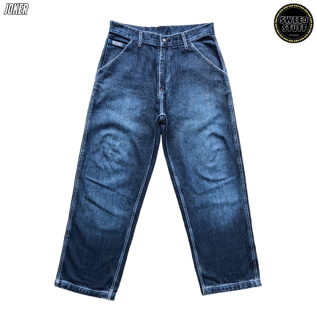 Vintage JOKER BRAND Blue Denim Pants Size US 34 / EU 50 - 3 Thumbnail