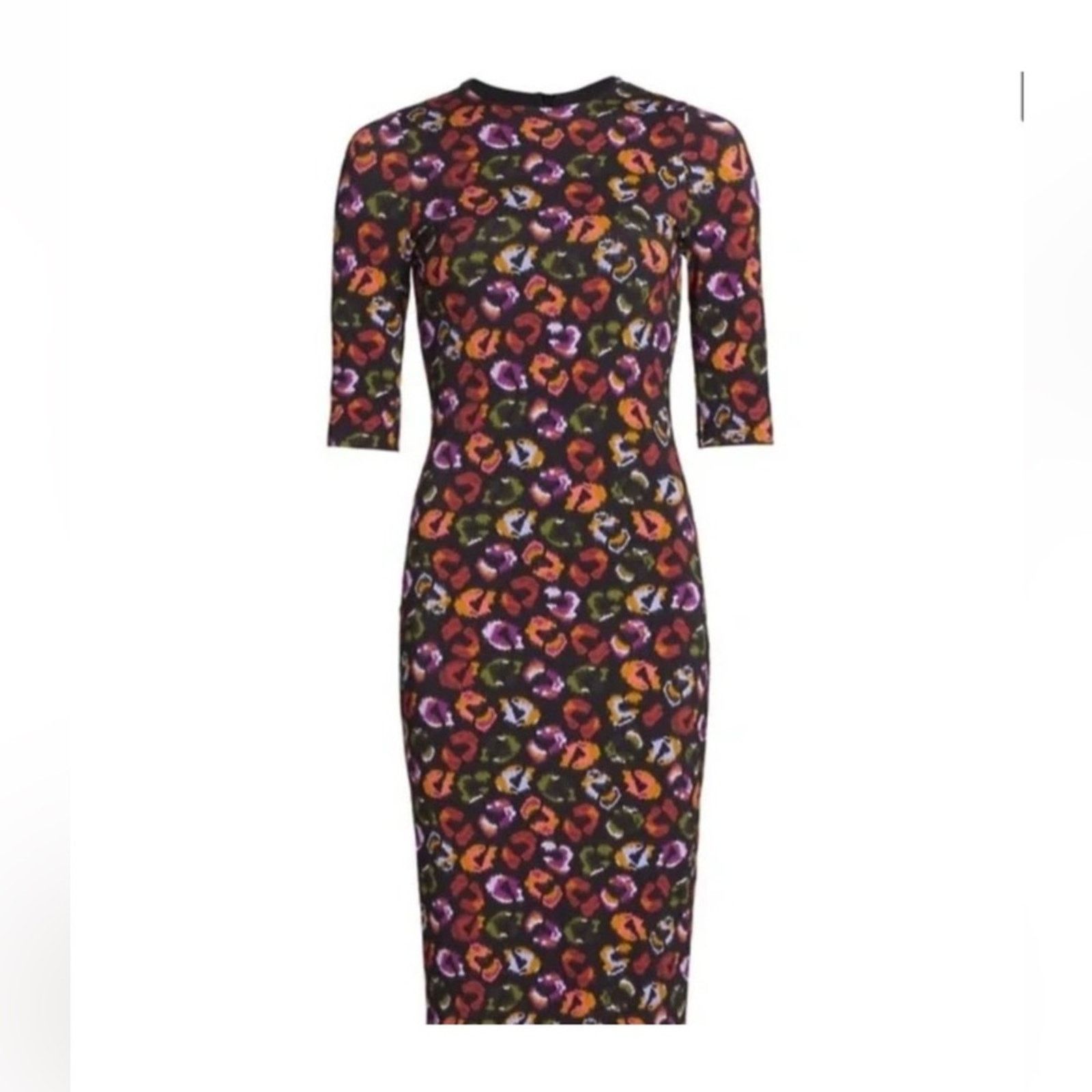 Farm Rio FARM Rio Ikat-Dyed LEOPARD-PRINT Jersey Dress XS Size XS / US 0-2 / IT 36-38 - 1 Thumbnail