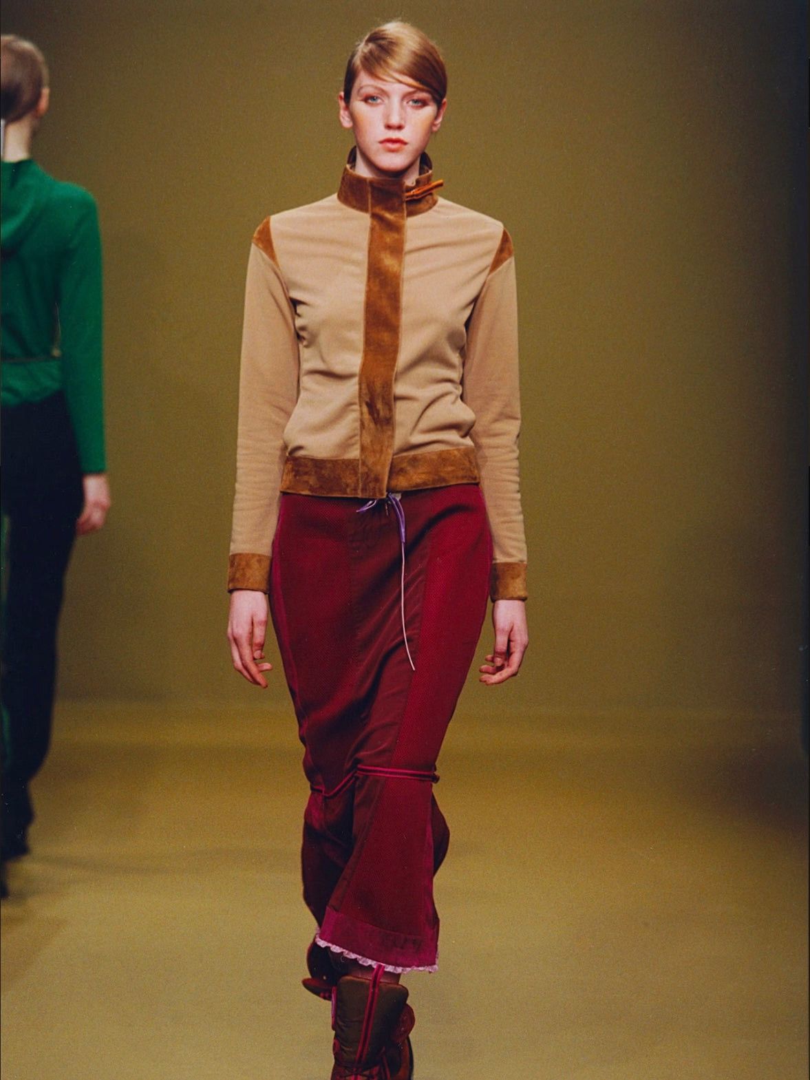 Miu Miu FW99 Miu Miu Suede Panelled Jacket Size XS / US 0-2 / IT 36-38 - 1 Thumbnail