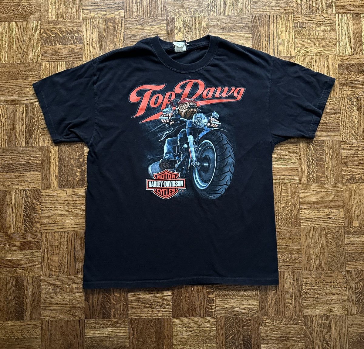 Harley Davidson Vintage Y2K Harley Davidson Top Dawg Bulldog Graphic Tee Size US L / EU 52-54 / 3 - 1 Thumbnail