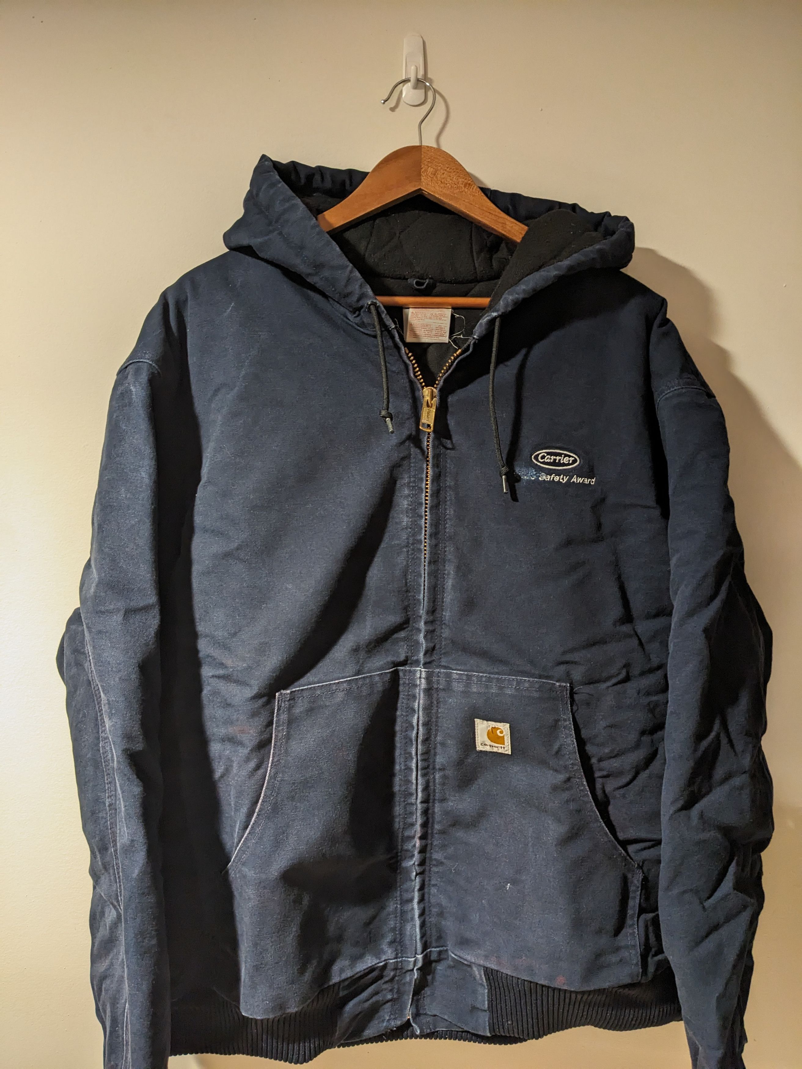 Vintage 90s Carhartt J140 Blue XX-Large Full Zip Jacket