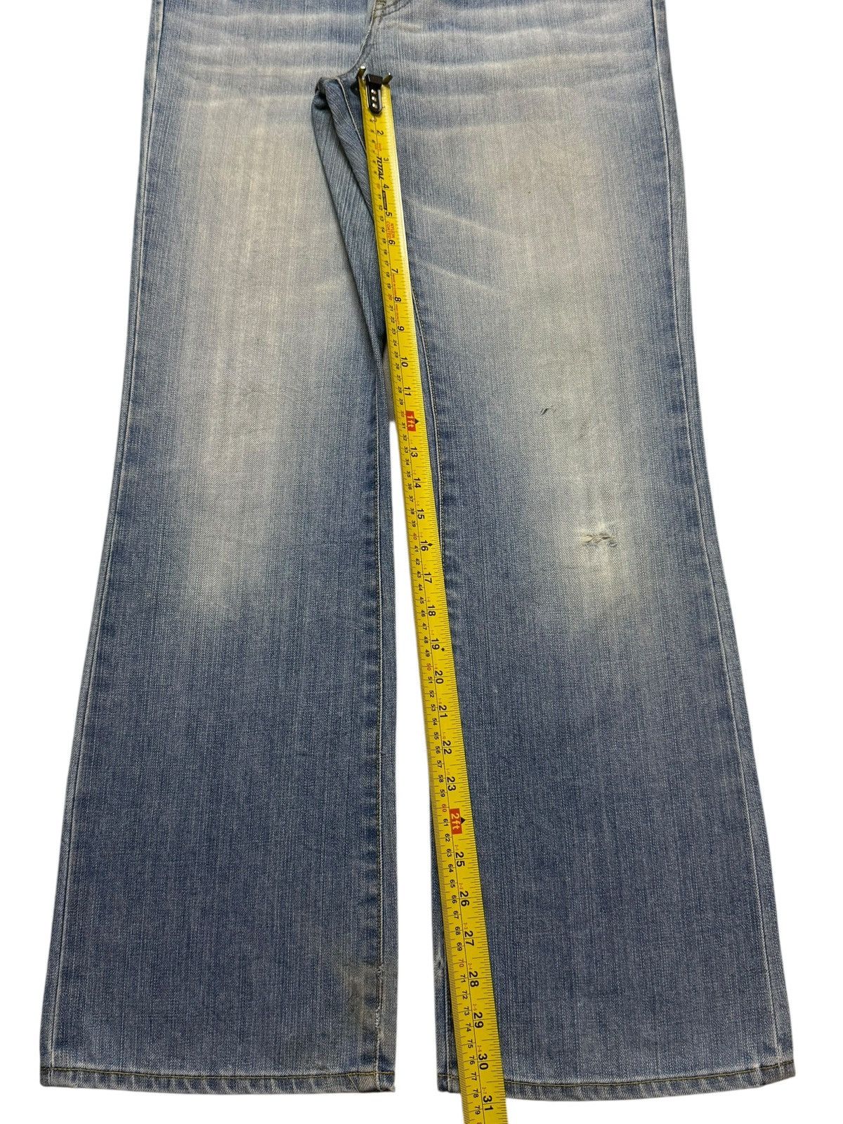 Uniqlo Vintage Y2K Japanese Uniqlo Blue Faded Wash Wide Leg Bootcut Size US 31 - 10 Thumbnail