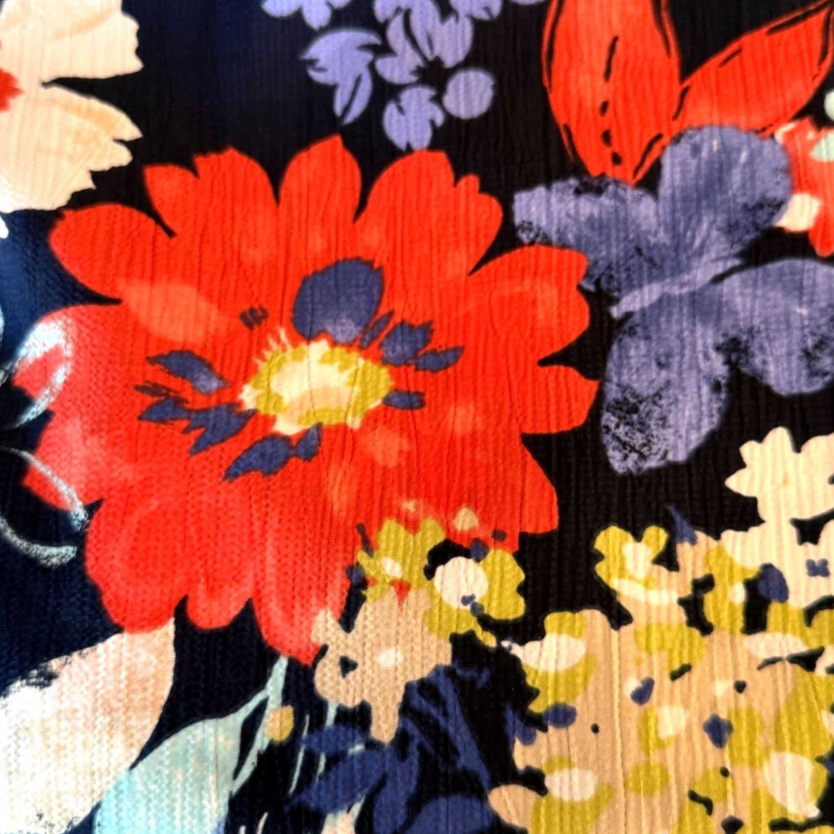 Vintage VINTAGE Alfred Dunner Blouse Navy Floral Shoulder Pads Y2K EUC Size XXL / US 16-18 / IT 52-54 - 5 Thumbnail