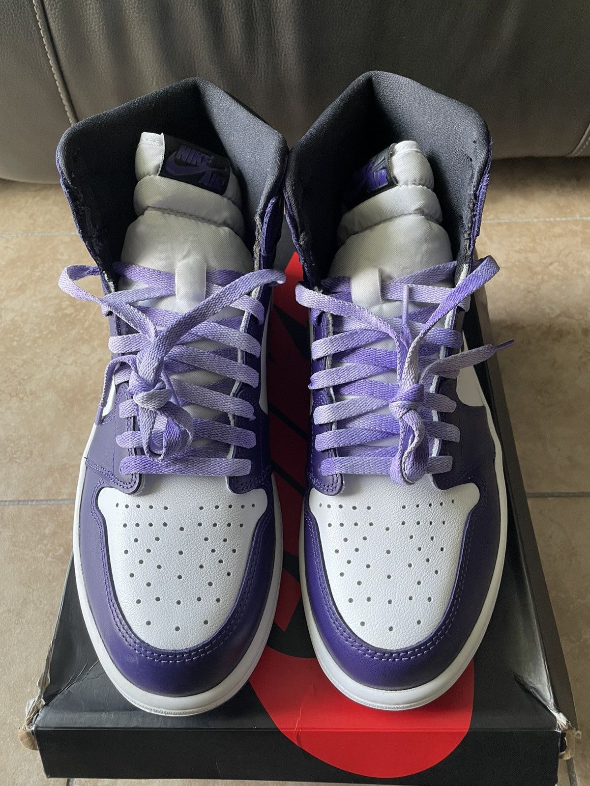 Jordan Brand AIR JORDAN 1 RETRO HIGH OG/ COURT PURPLE Size US 10.5 / EU 43-44 - 3 Thumbnail