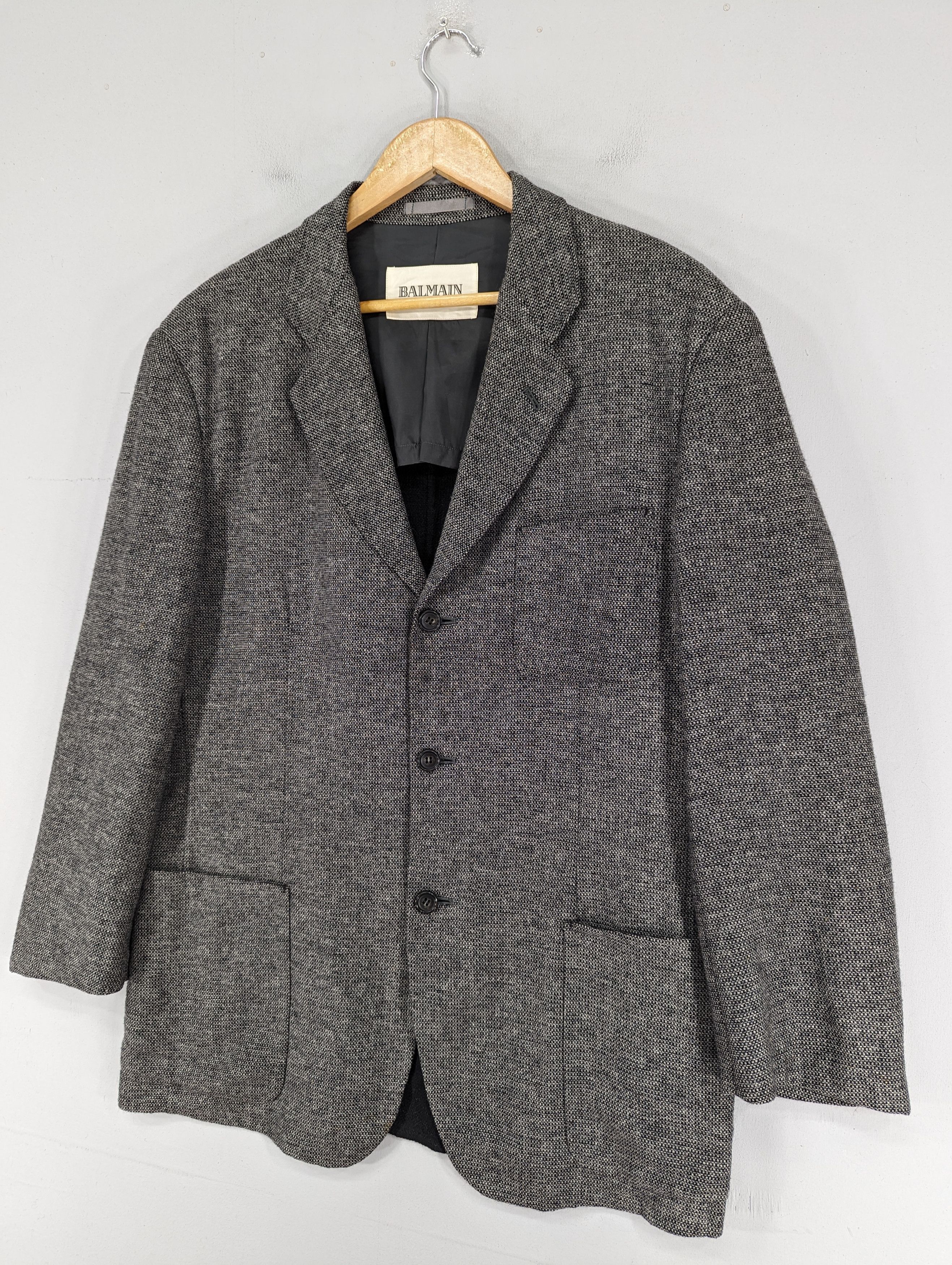 Balmain 🔥RARE🔥Vintage Balmain Wool Style Blazer Jacket Size US L / EU 52-54 / 3 - 3 Thumbnail