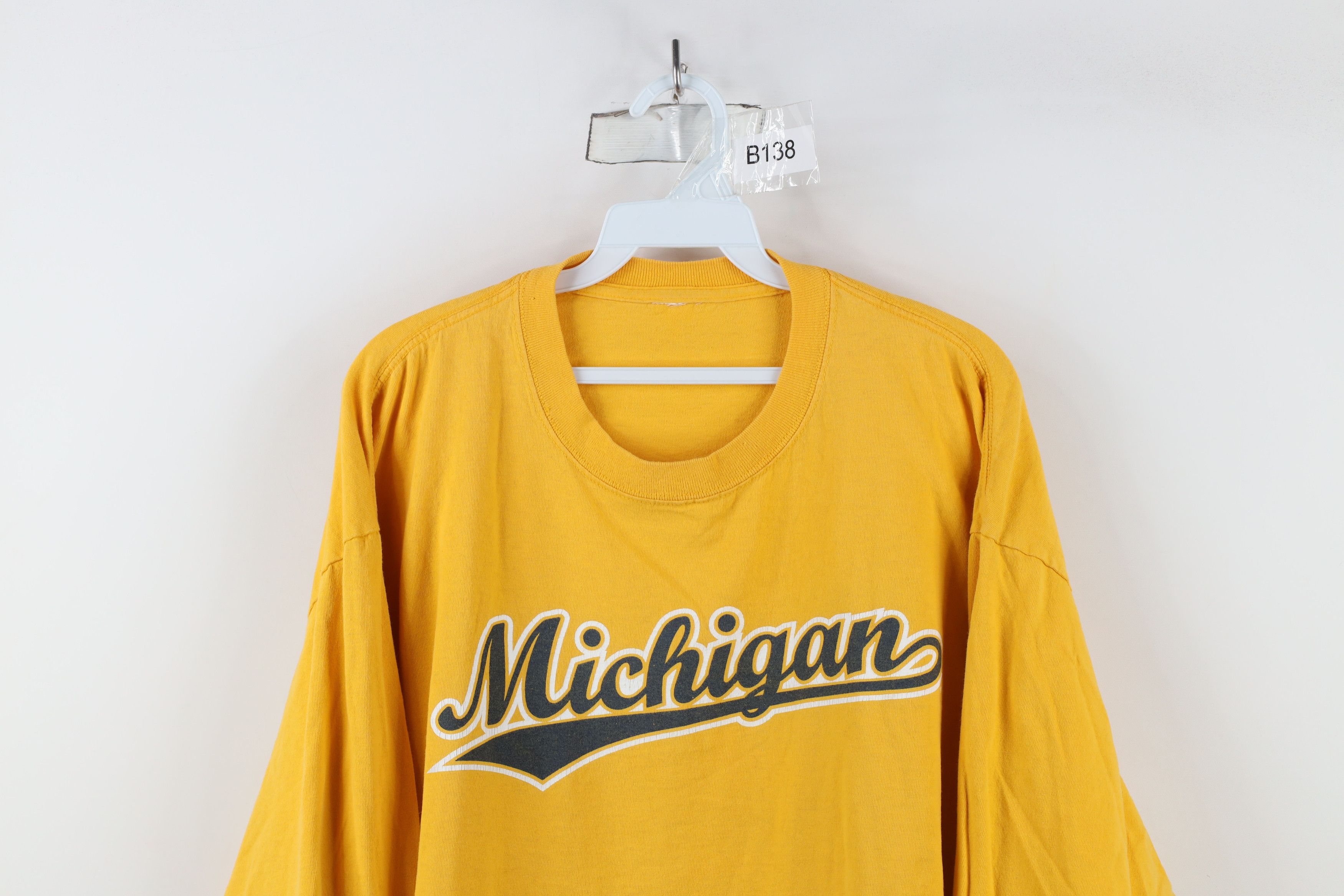 Vintage Vintage 90s University of Michigan Long Sleeve T-Shirt Size US XL / EU 56 / 4 - 2 Thumbnail