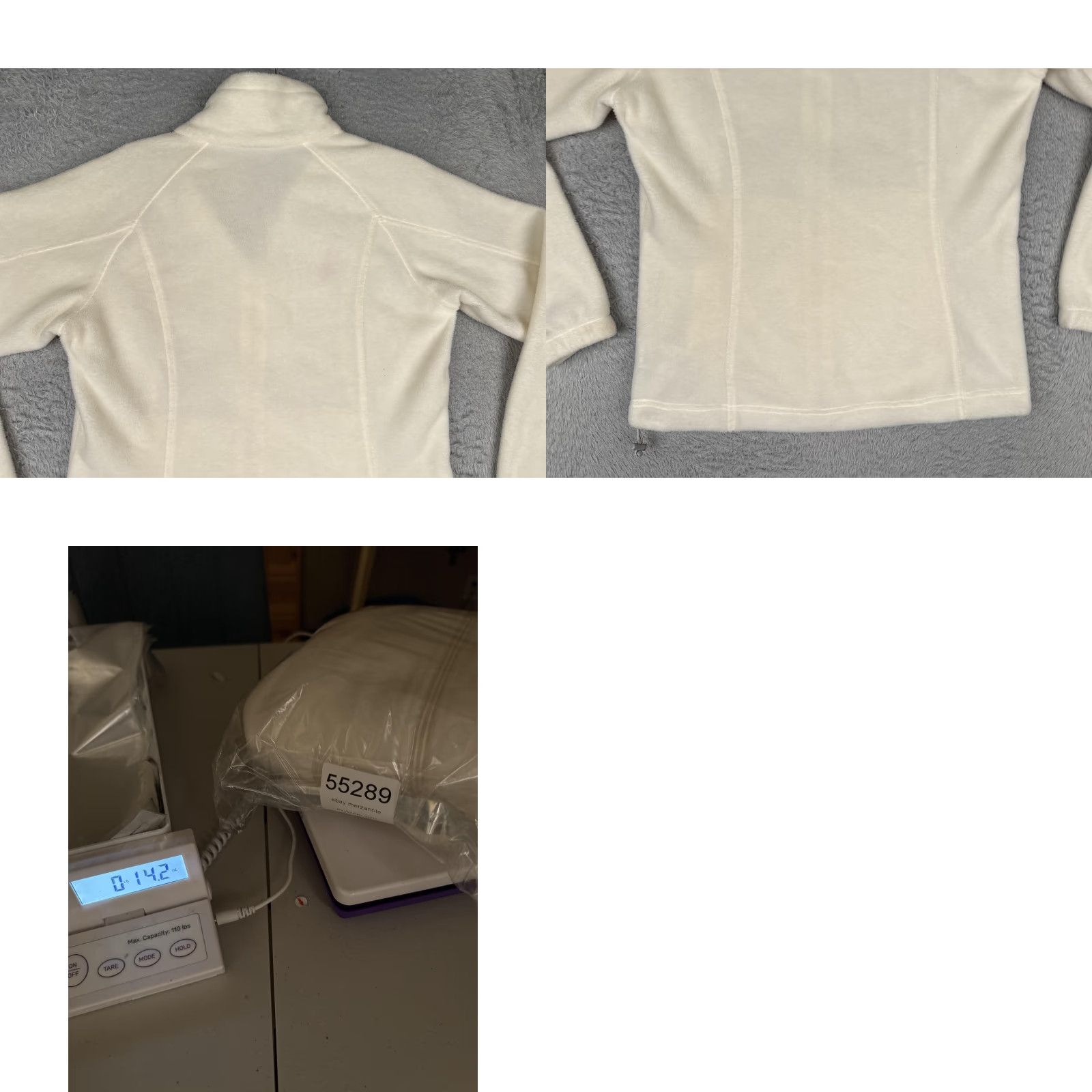Pinko Columbia Jacket Womens Medium White Fleece Full Zip Outdoor Hiking Pink Ribbon Embroidered Logo Pockets Size M / US 6-8 / IT 42-44 - 10 Thumbnail