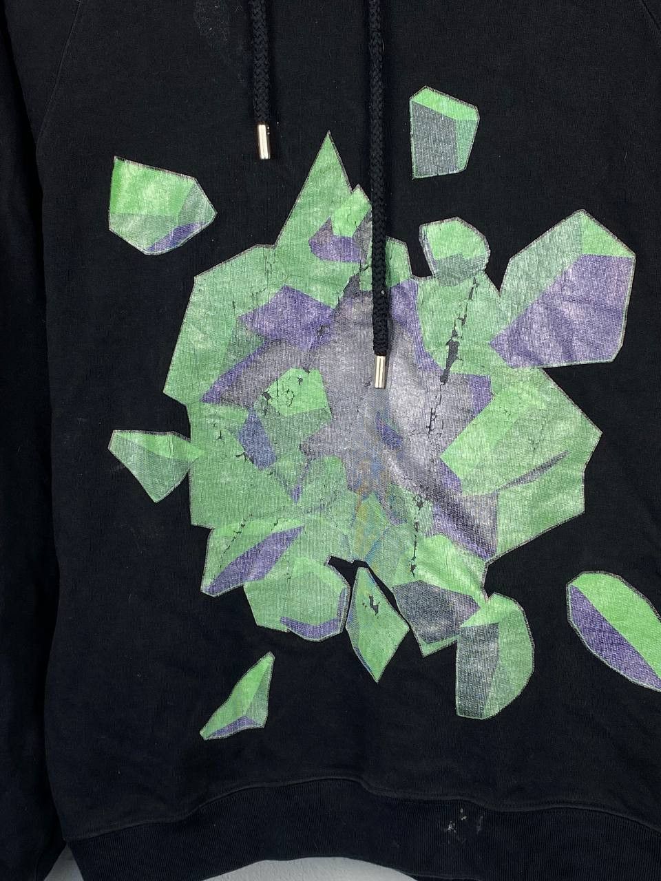 Christopher Kane × Japanese Brand CHRISTOPHER KANE Black Avant Garde Asimetryc Print Hoodie Size US M / EU 48-50 / 2 - 4 Thumbnail