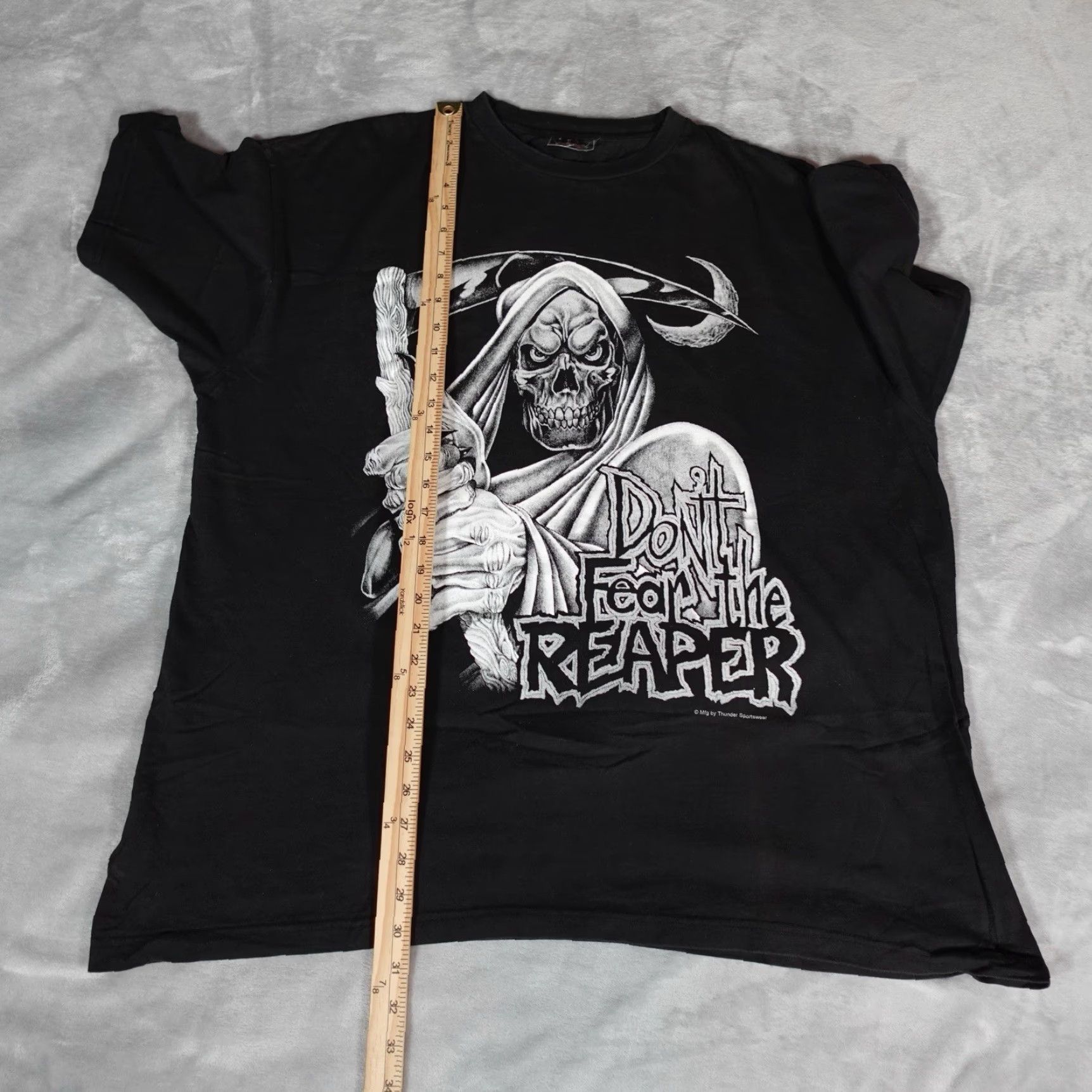 Vintage VINTAGE American Thunder T-Shirt Mens 2XL Black Crew Neck Short Sleeve Graphic Print Biker Grunge Y2K Fade Size US XXL / EU 58 / 5 - 8 Thumbnail
