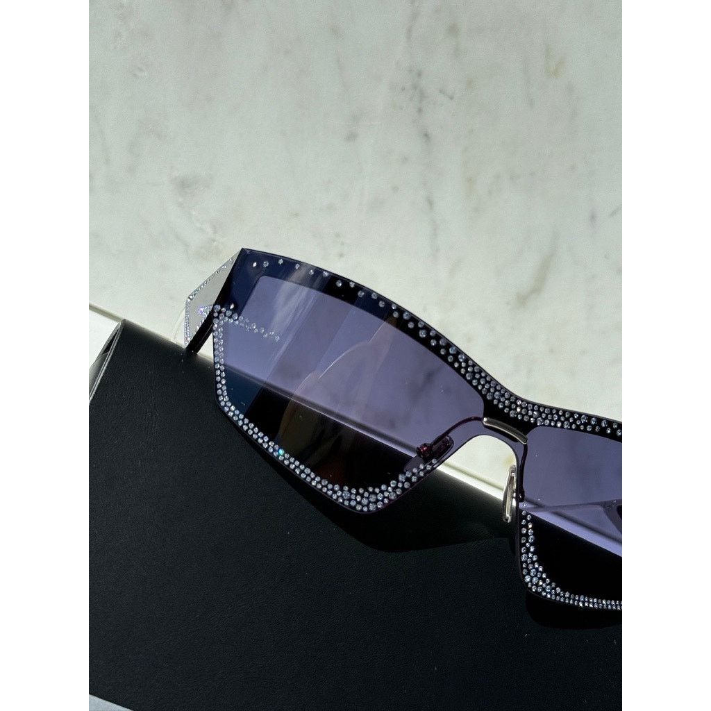 Givenchy Givenchy GV4100US Mask Strass Crystal Blue Sunglasses $1090 Size ONE SIZE - 5 Thumbnail
