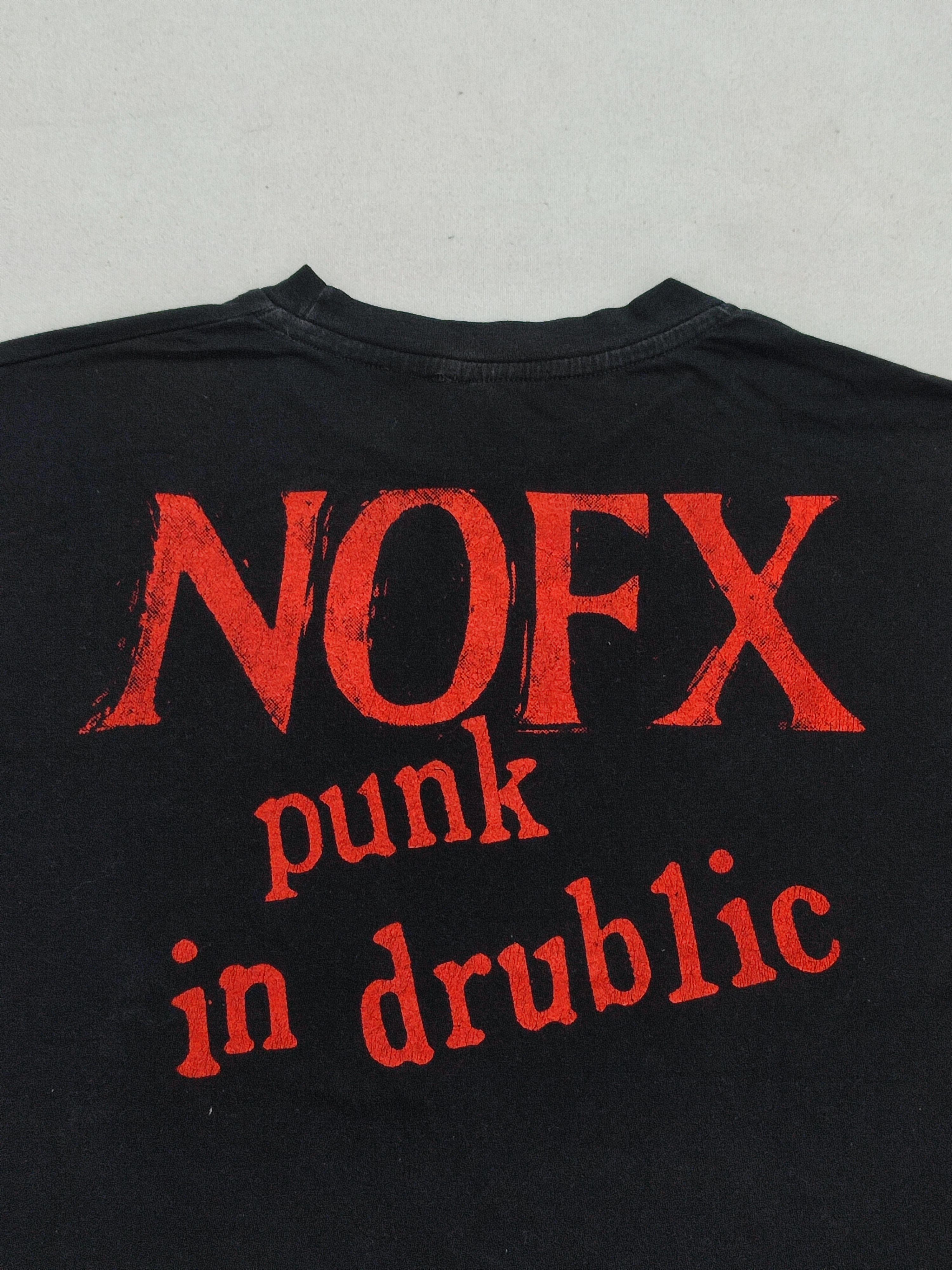 Vintage Vintage 1990s NOFX Punk In Drublic Album Long Sleeve Tee Size US XL / EU 56 / 4 - 10 Thumbnail