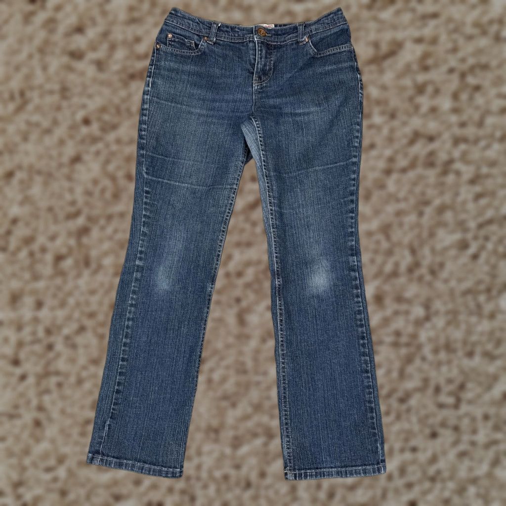 Faded Glory Faded Glory Jeans Womens Bootcut 6P Blue Stretch Denim 28x28 Low Rise Pocket 5-Pocket Womens Jeans Mens? Size 28" / US 6 / IT 42 - 1 Thumbnail