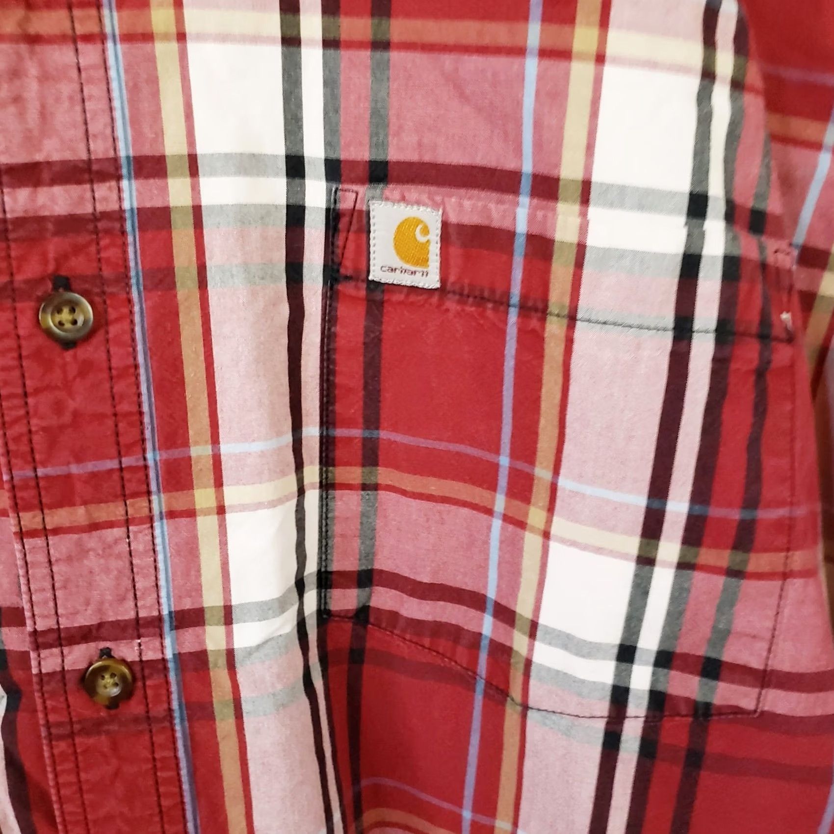 Carhartt CARHARTT Shirt Men's 3X Green Plaid Relaxed Fit Workwear Casual Button Down Size US XXL / EU 58 / 5 - 3 Thumbnail