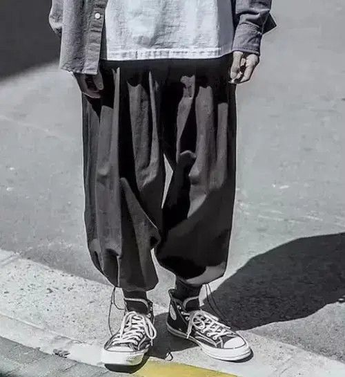 Jean black oversize japanese style pants Size US 30 / EU 46 - 1 Thumbnail