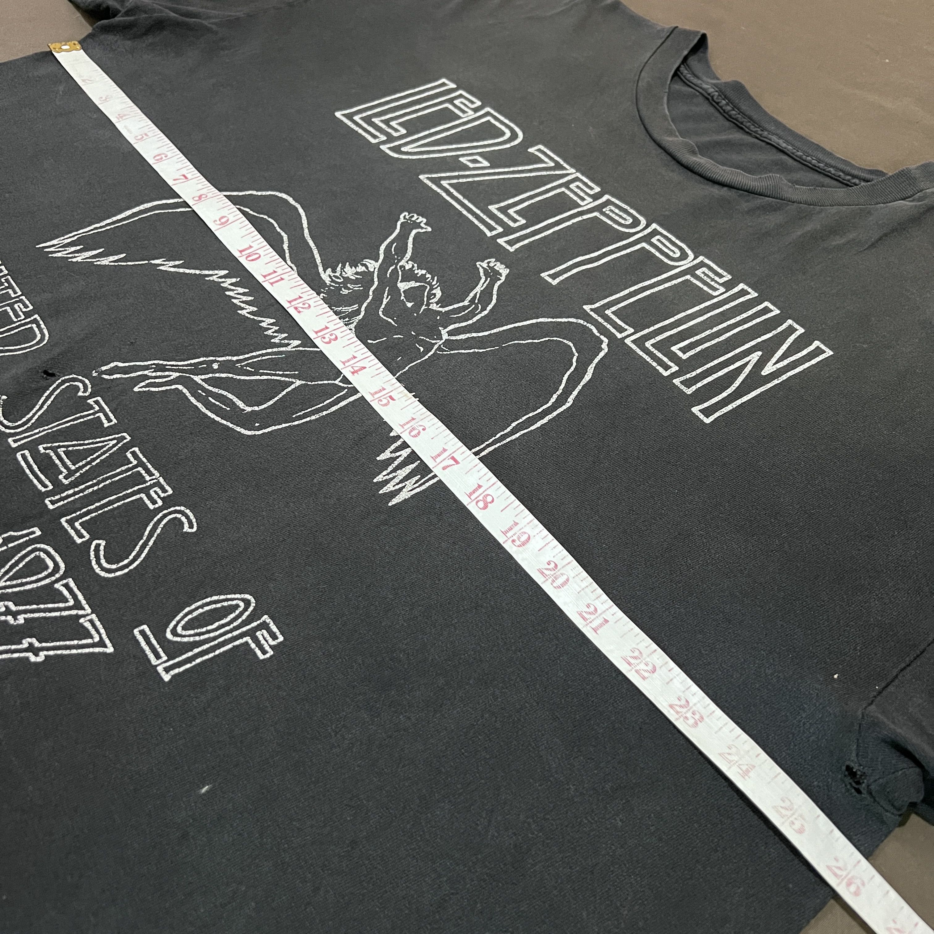 Band Tees × Vintage Vintage Y2K Led Zeppelin Promo Tee 2XL Faded Size US XXL / EU 58 / 5 - 11 Thumbnail