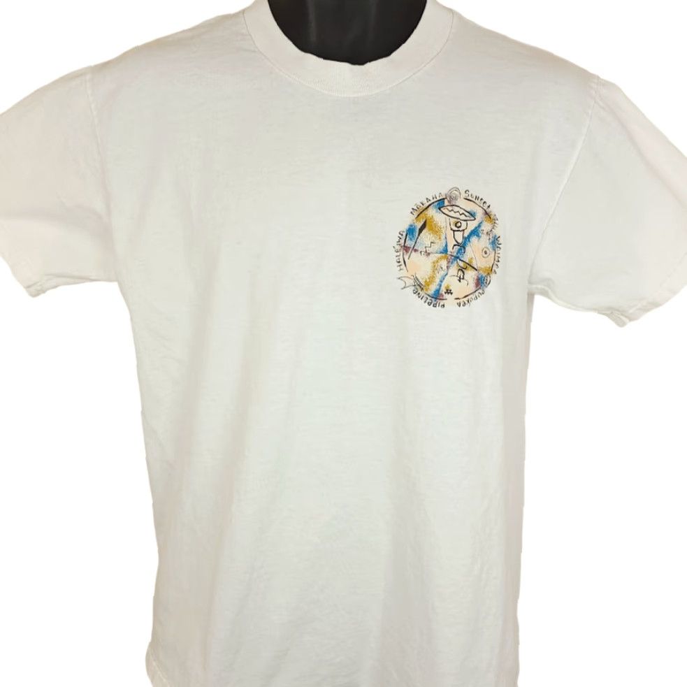 Hanes VINTAGE Hanes T-Shirt Mens Size Medium White 90s Y2K Hawaii Surfing Beach Tropical Hawaii T Shirt Mens 90s Y2K Surfboard Surfer Tourists Size US M / EU 48-50 / 2 - 3 Thumbnail