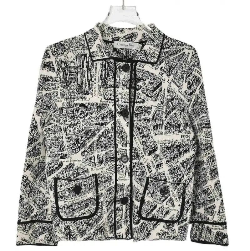 Dior Dior Black Map Print Women's Jacket . Size M / US 6-8 / IT 42-44 - 1 Thumbnail