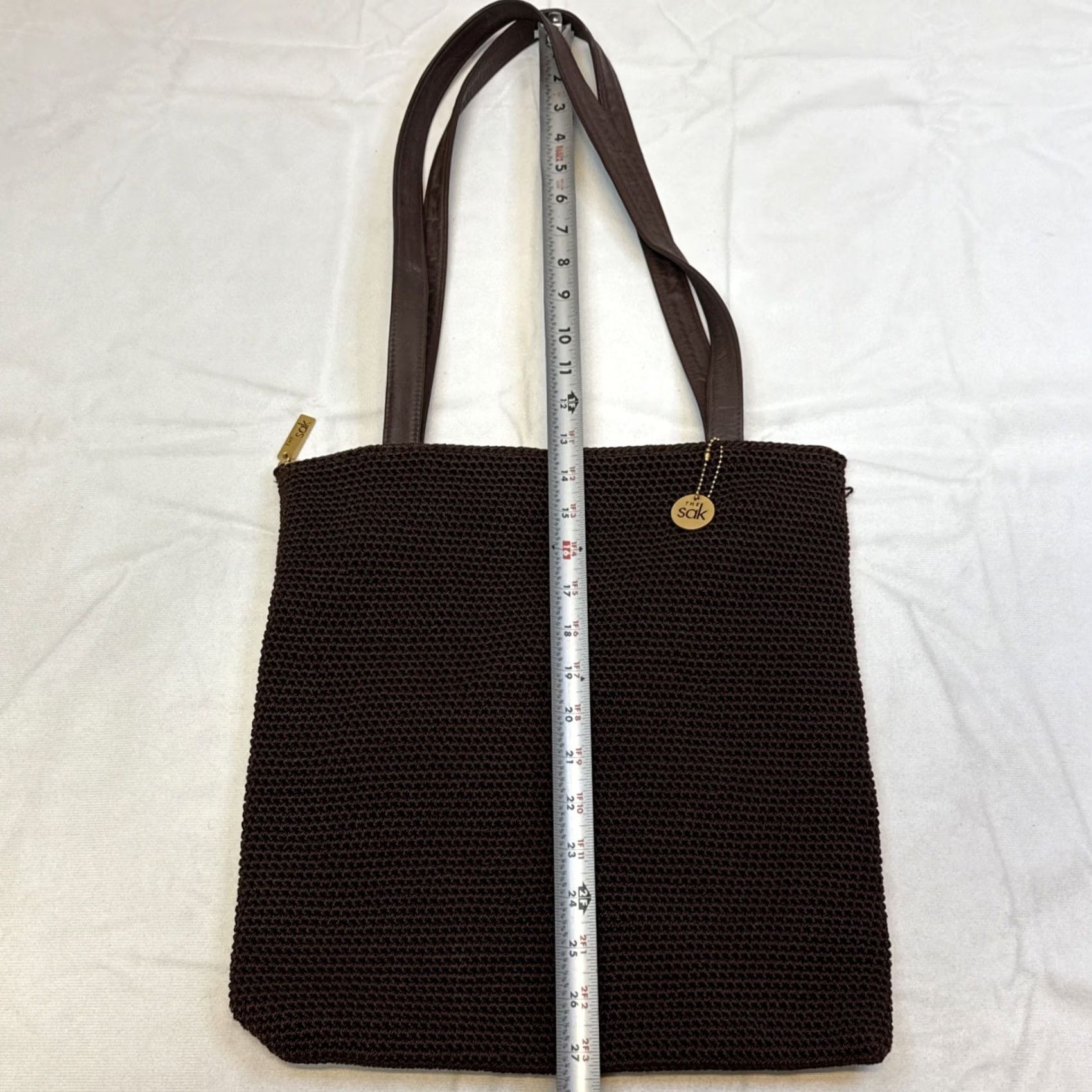 The Sak VTG The Sak Shoulder Tote Bag Purse Brown Khaki Tan Woven Crochet Woven Shoulder Bag Tote Purse Women XS? Size ONE SIZE - 3 Thumbnail