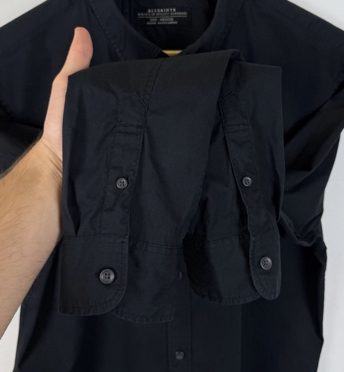 Allsaints Allsaints Redondo Long Sleeve Shirt Black Top Buttons Down Size US M / EU 48-50 / 2 - 6 Thumbnail