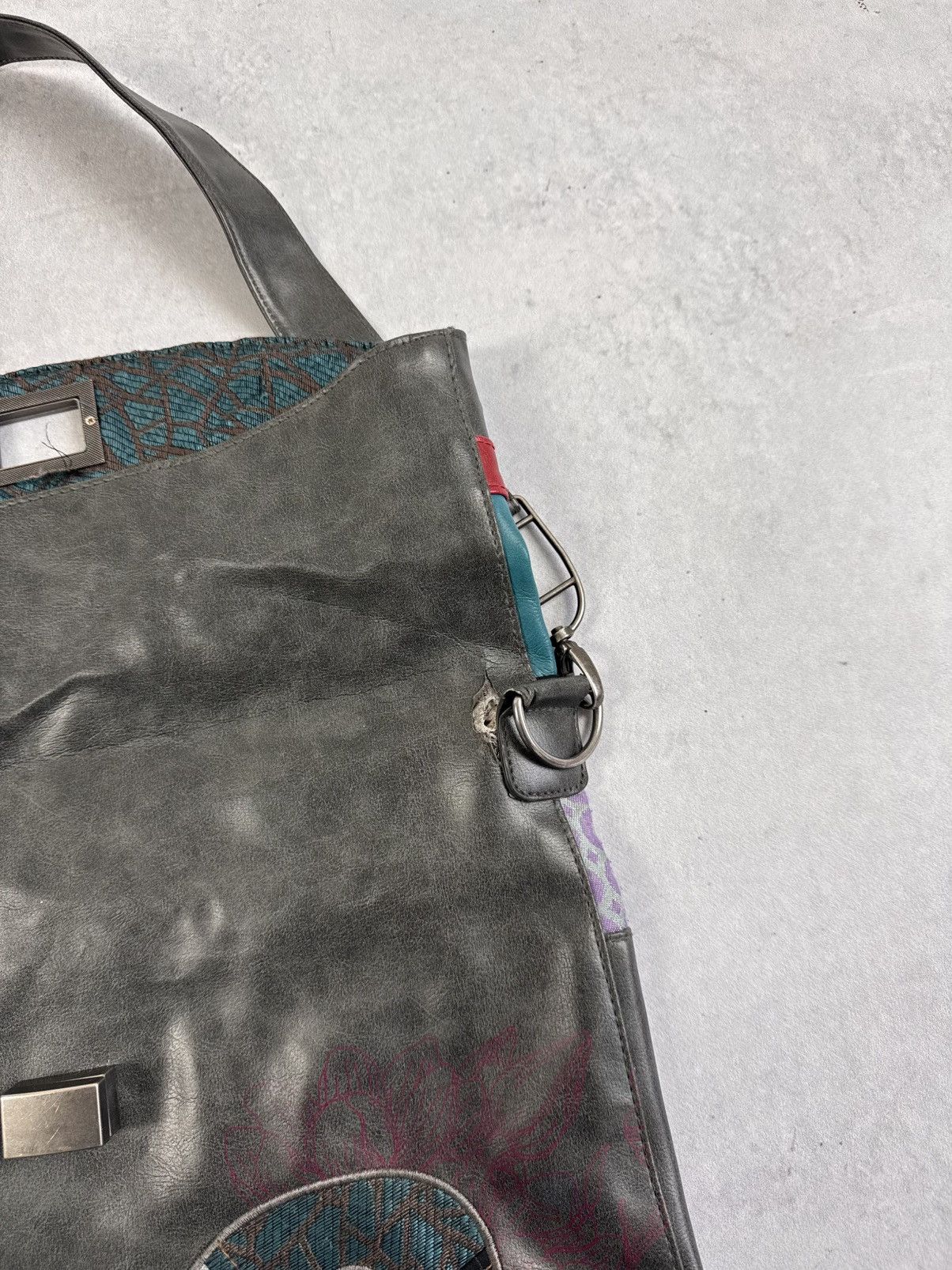 Desigual Vintage 90’s Desigual Crazy Printed Custom Leather Bag Size ONE SIZE - 6 Thumbnail